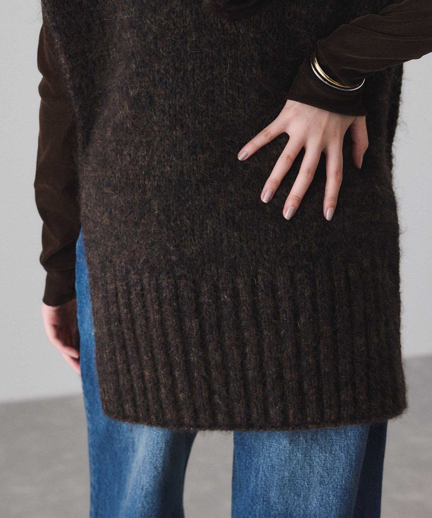 ADAM ET ROPE'｜2WAYムリネニットベスト | Rakuten Fashion(楽天