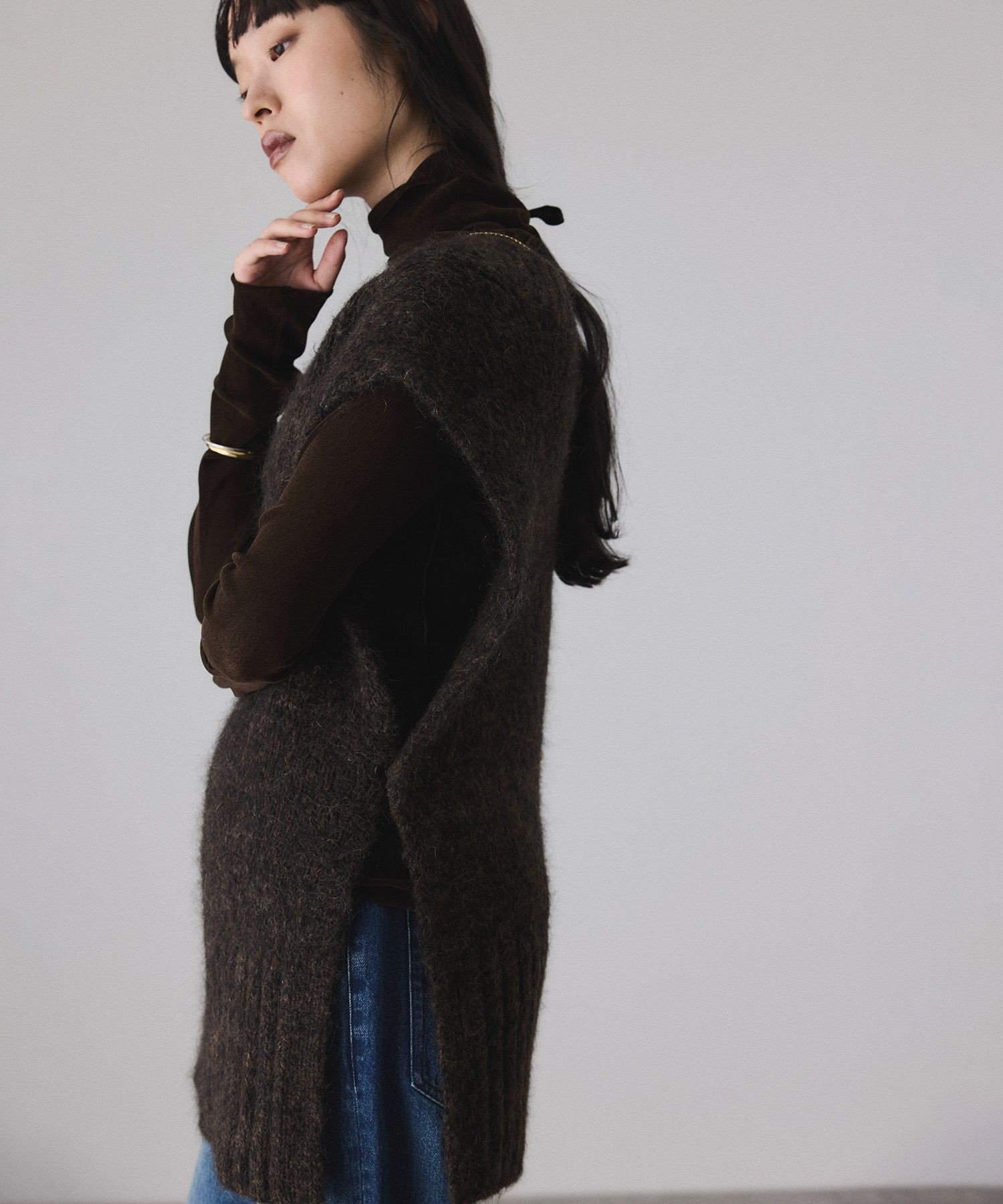 ADAM ET ROPE'｜2WAYムリネニットベスト | Rakuten Fashion(楽天