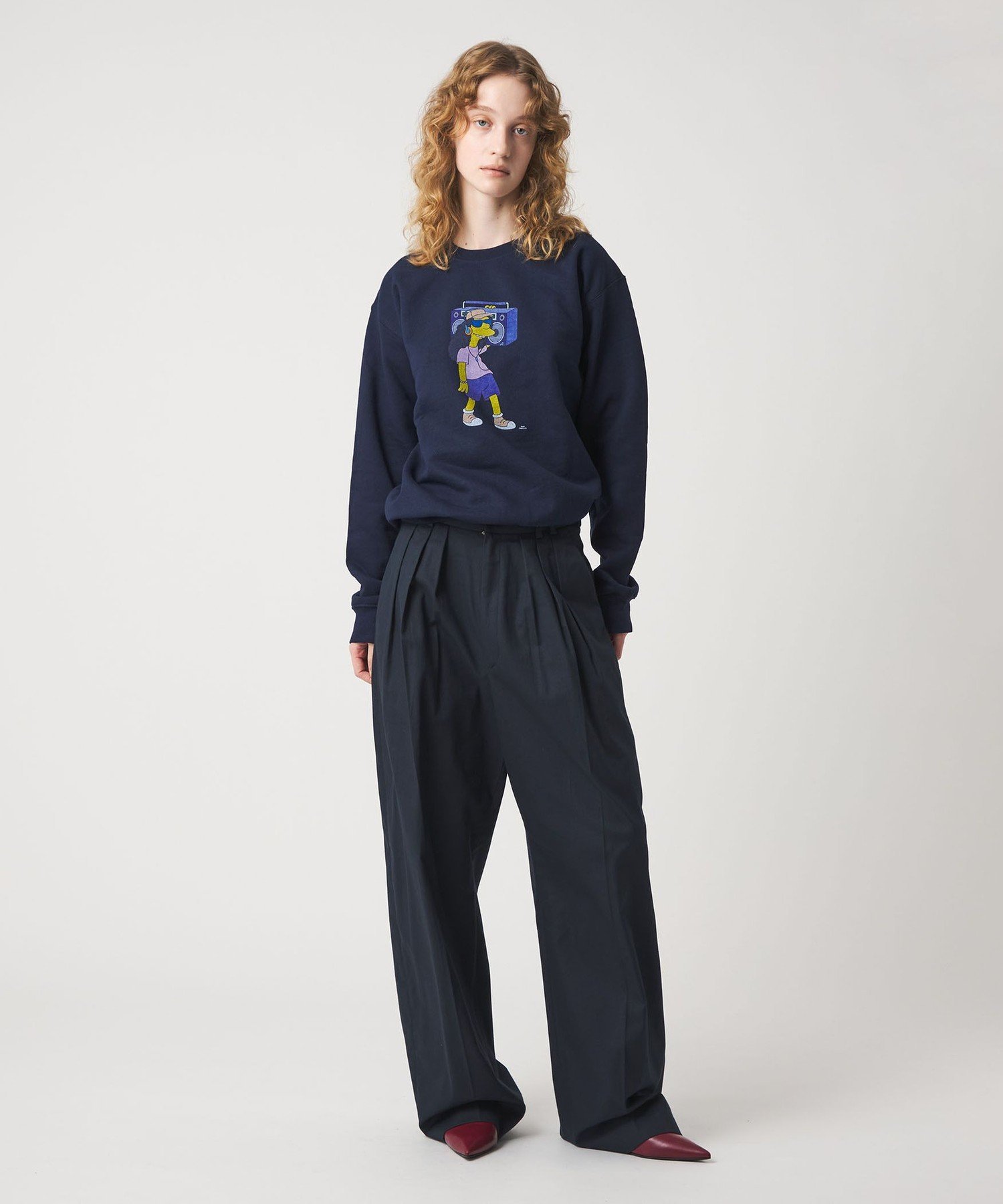 ６【roku】タックパンツ BEAUTY&YOUTH UNITED ARROWS｜<6(ROKU)>タック パンツ ネイビー