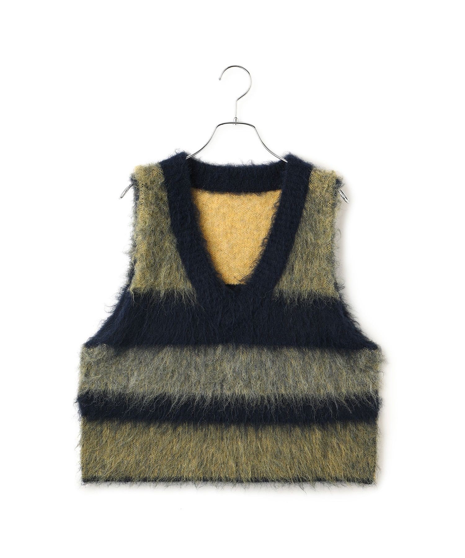 ADAM ET ROPE'｜【WEB限定】ブラッシュドボーダーベスト | Rakuten