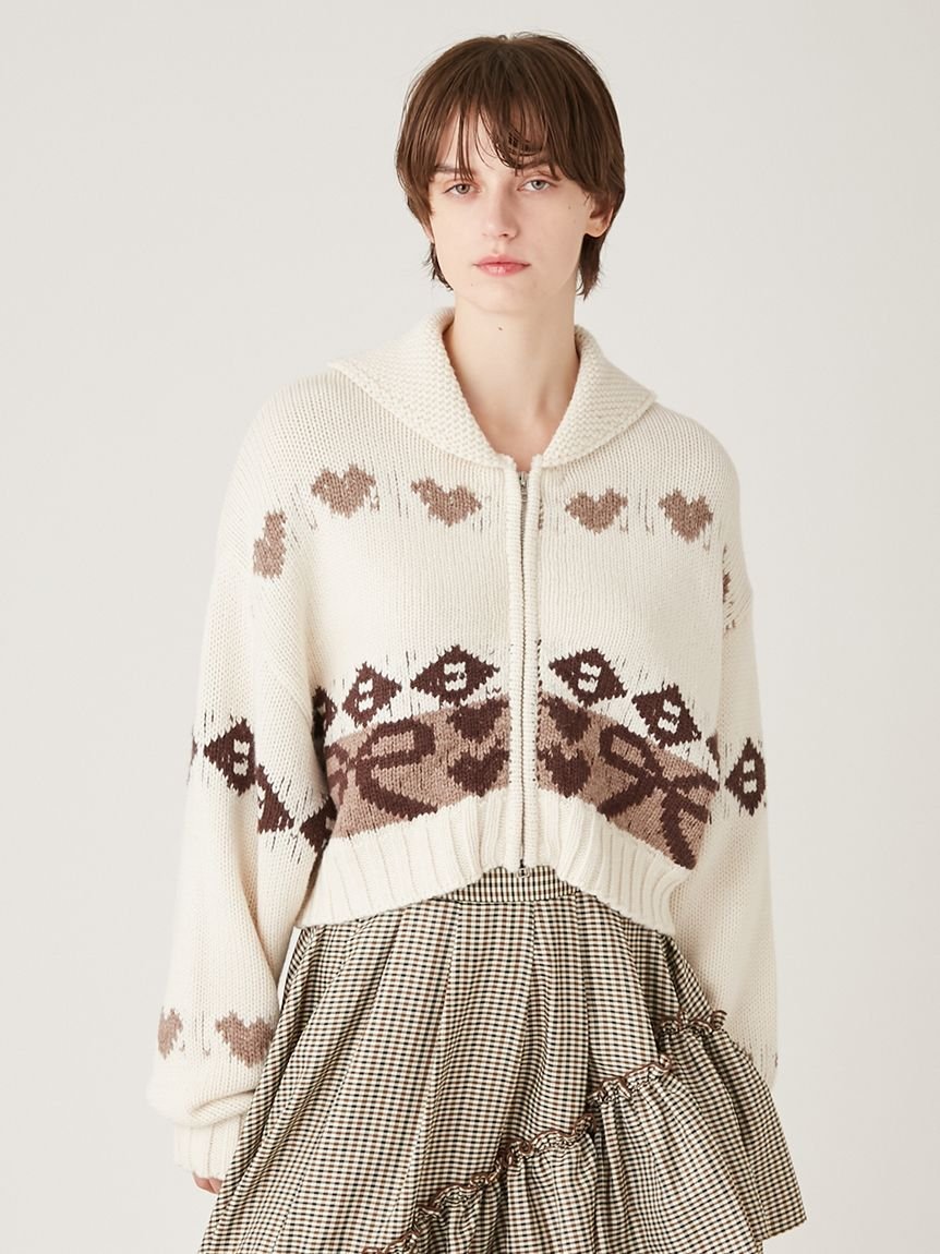 FURFUR｜リボンカウチンニットカーディガン | Rakuten Fashion(楽天