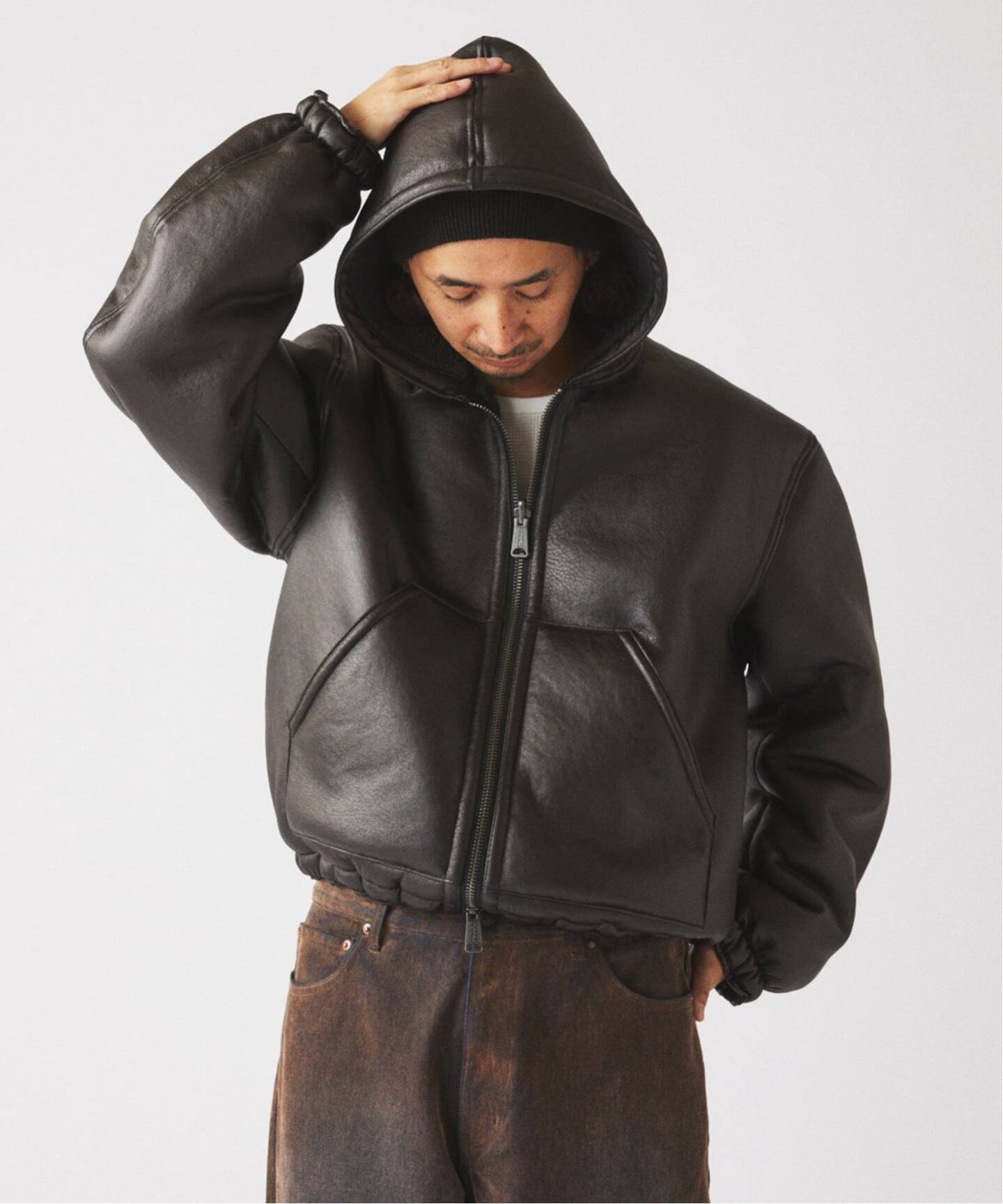 JOURNAL STANDARD relume｜フェイクムートン リバーシブル フーディ