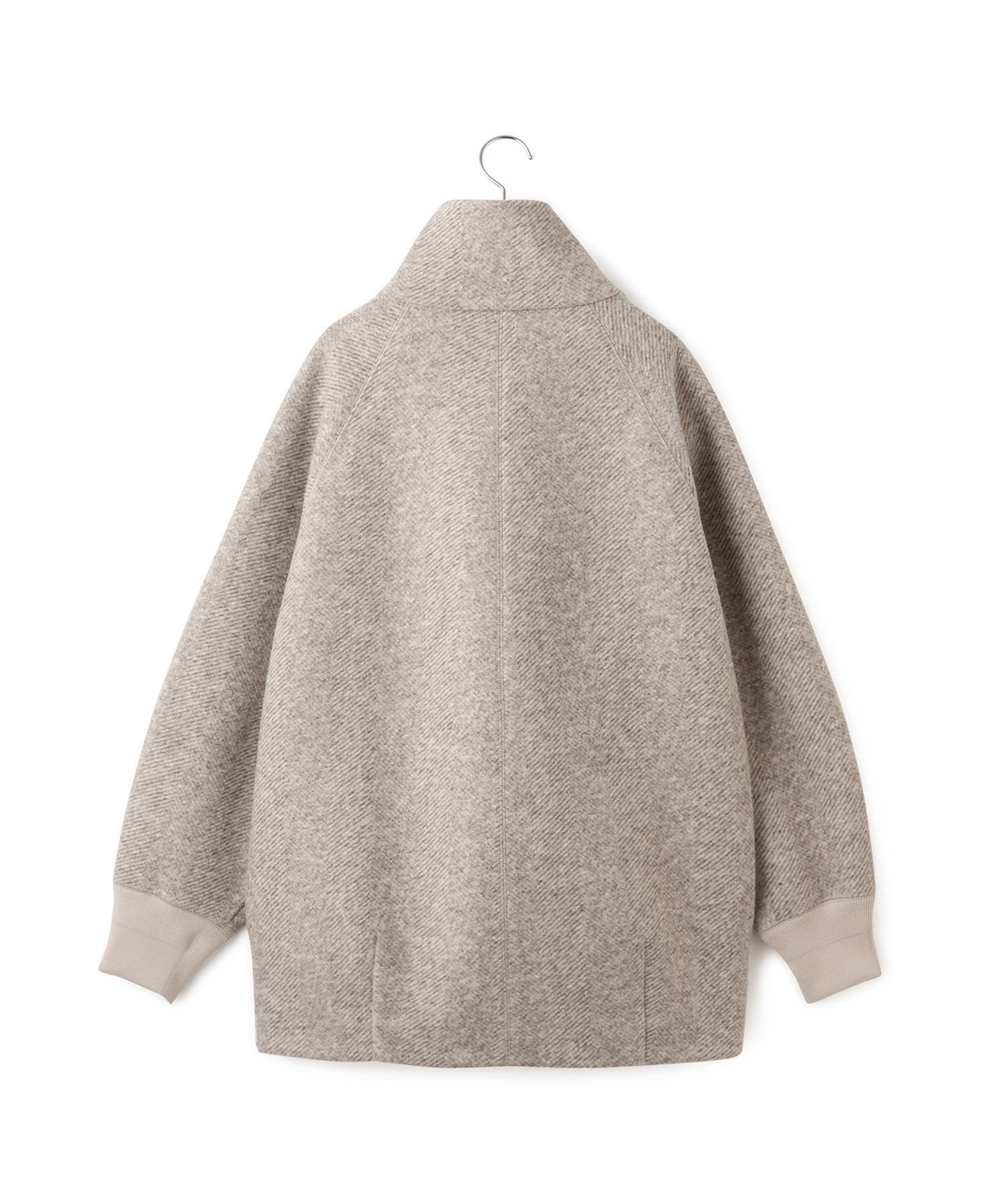 ADAM ET ROPE'｜ヘリンボンツイードボンディングコーディガン