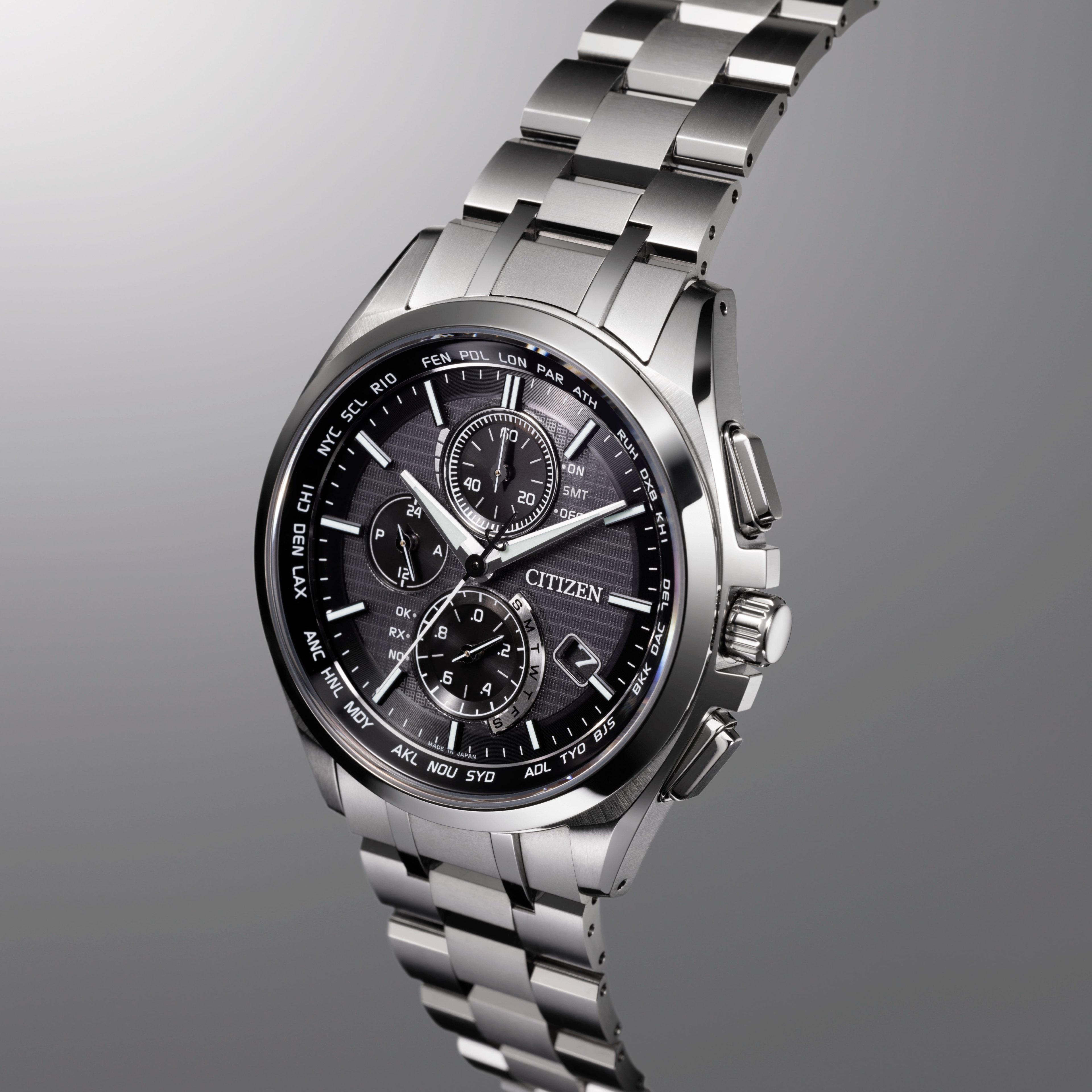 CITIZEN｜シチズン アテッサ メンズ エコ・ドライブ電波時計 ATTESA