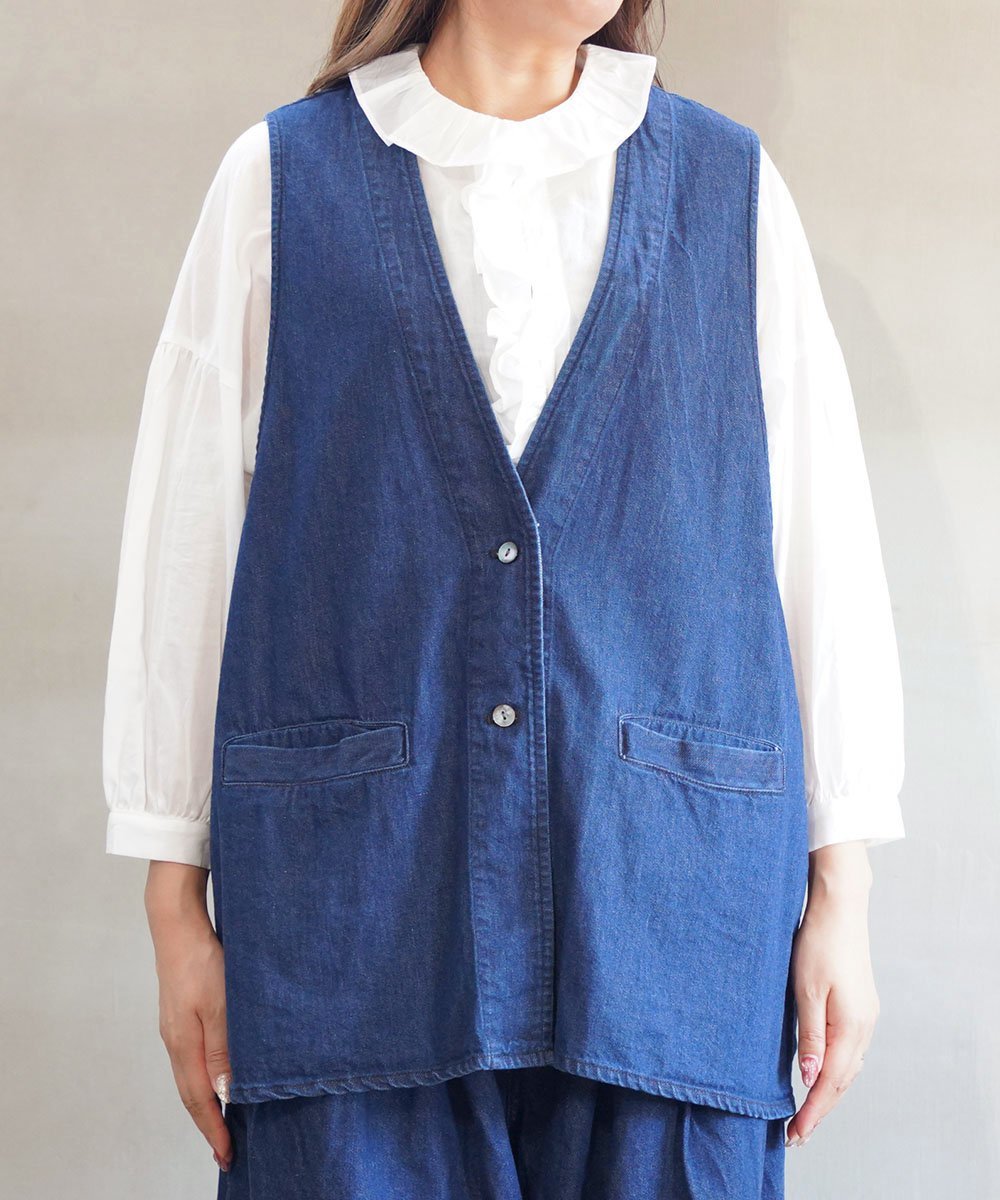 BLEU COMME BLEU｜ミズイロインド デニムベスト | Rakuten Fashion