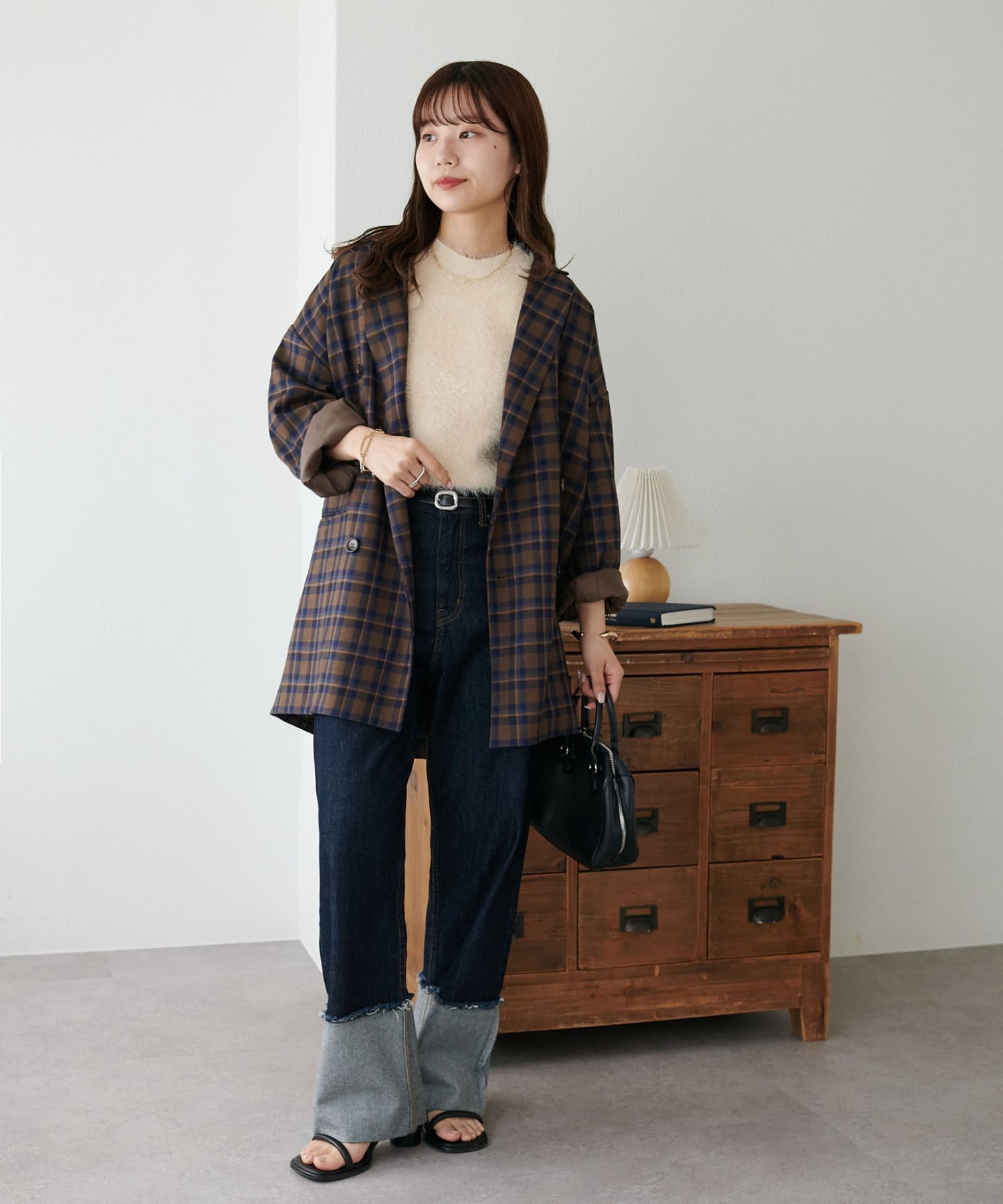 Discoat｜チェックWブレストジャコット | Rakuten Fashion(楽天