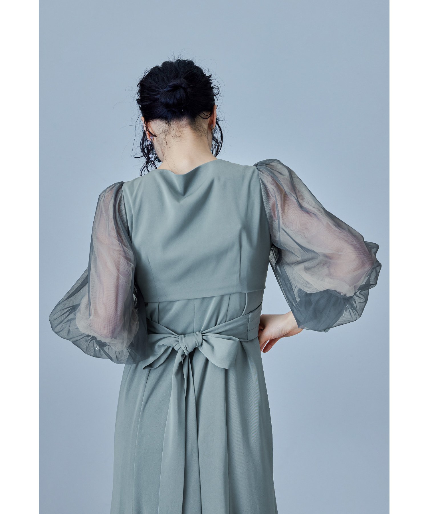 bflat｜クロスデザインブラウスセットドレス 結婚式 パーティードレス