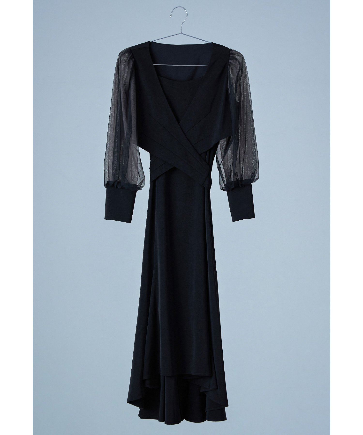 bflat｜クロスデザインブラウスセットドレス 結婚式 パーティードレス