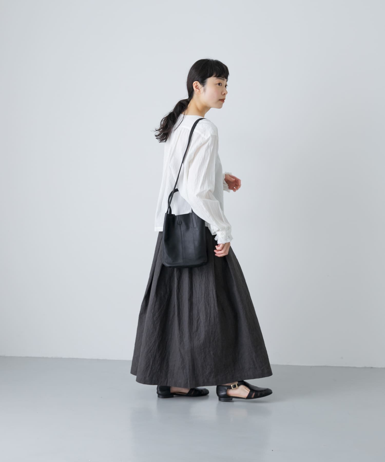 かぐれ｜リネンコットンタックスカート | Rakuten Fashion(楽天