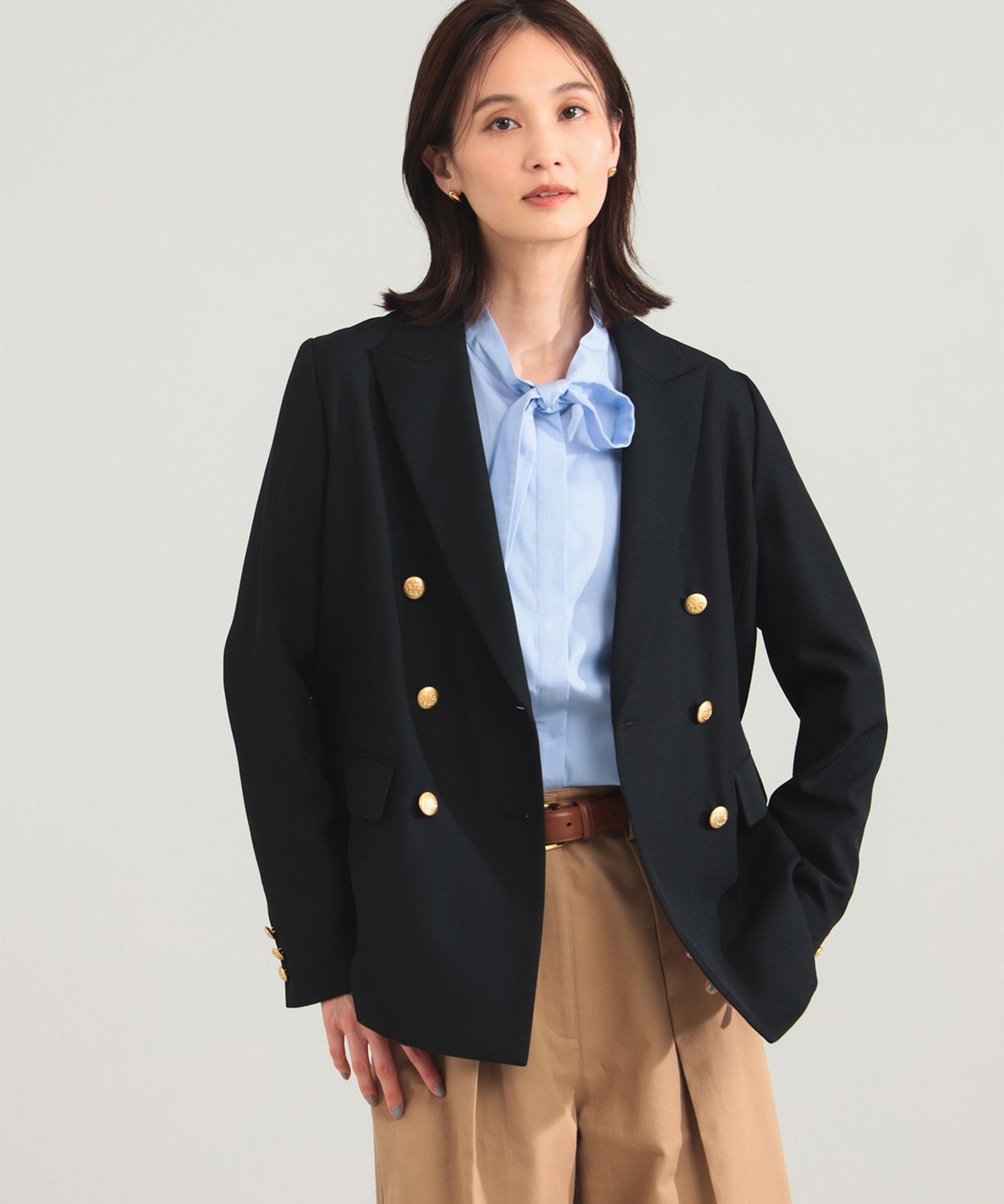 Demi-Luxe BEAMS｜【ロングセラー】ドライギャバジン 6ボタン ダブル