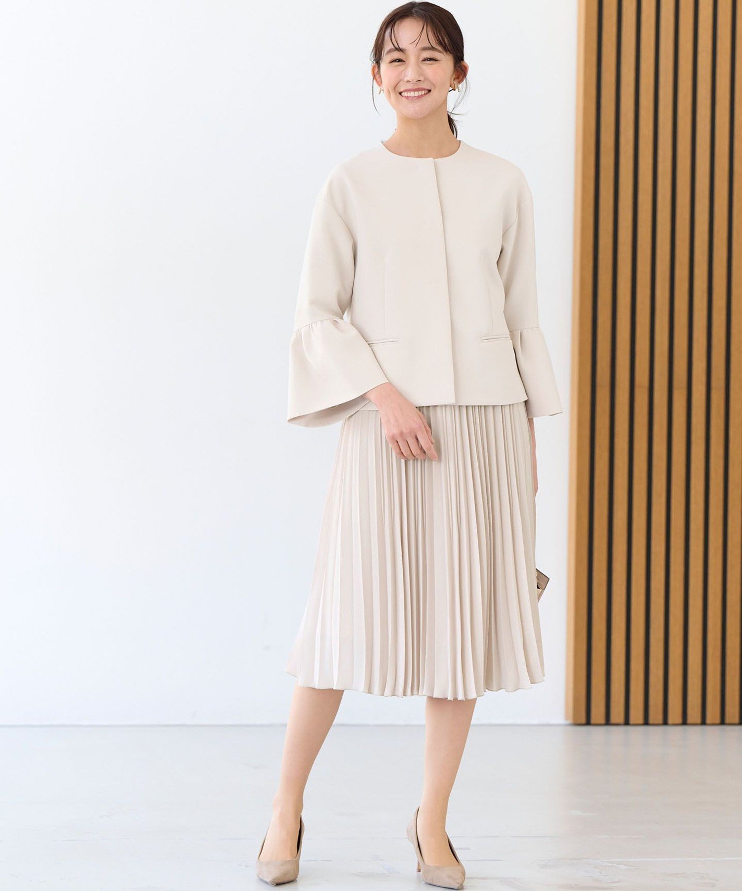 組曲｜【KUMIKYOKU NAVY】ジャージーコンビプリーツ ワンピース