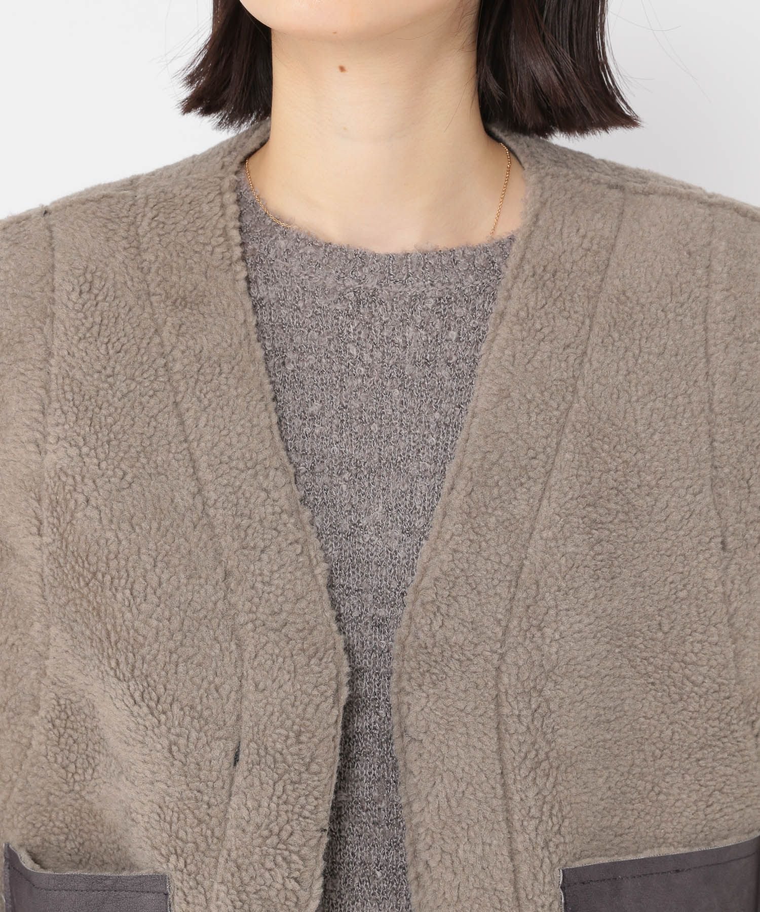 studio CLIP｜リバーシブルショートベスト | Rakuten Fashion(楽天