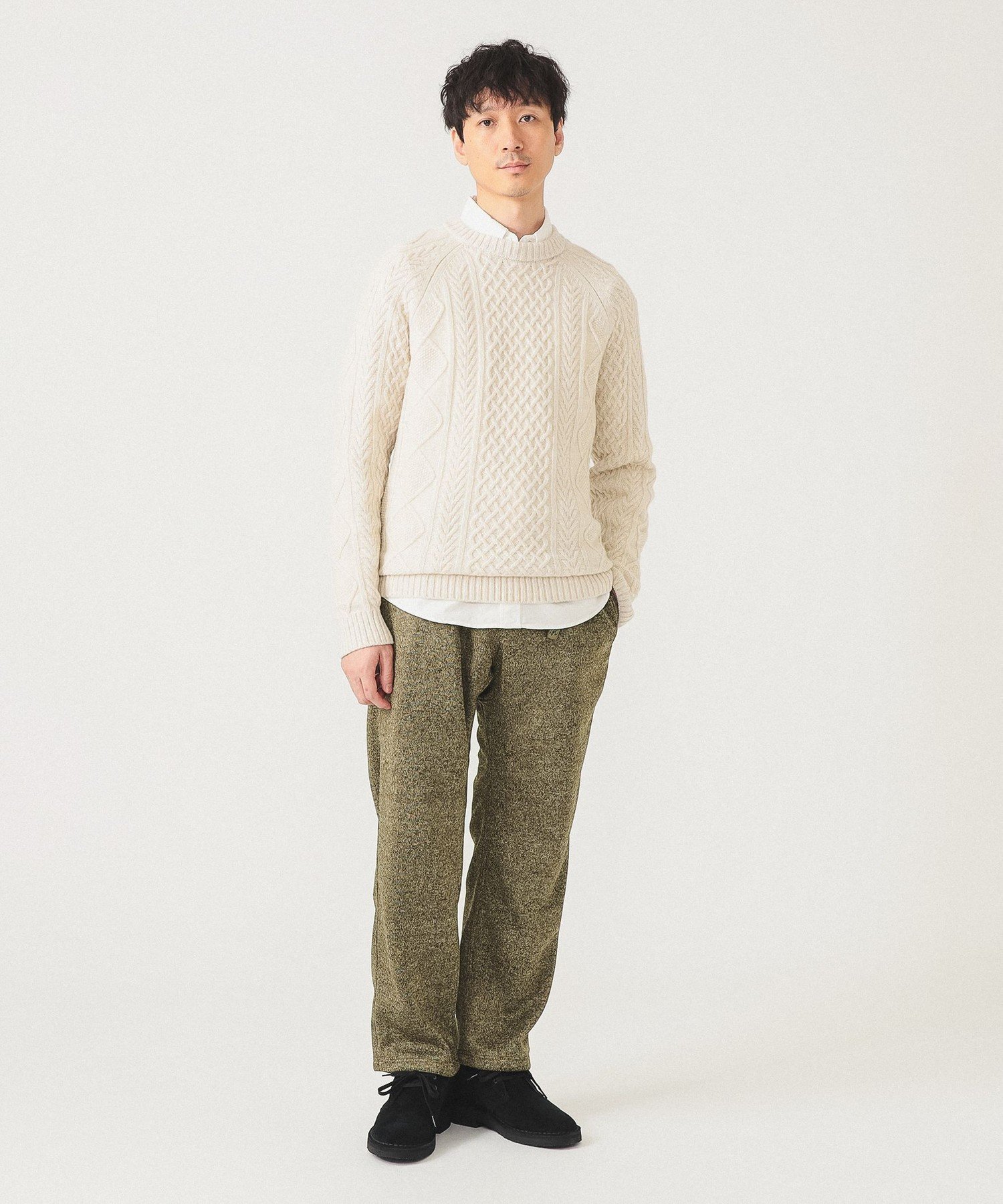 BEAMS MEN｜【別注】Gramicci / ボンディング ニット フリースパンツ