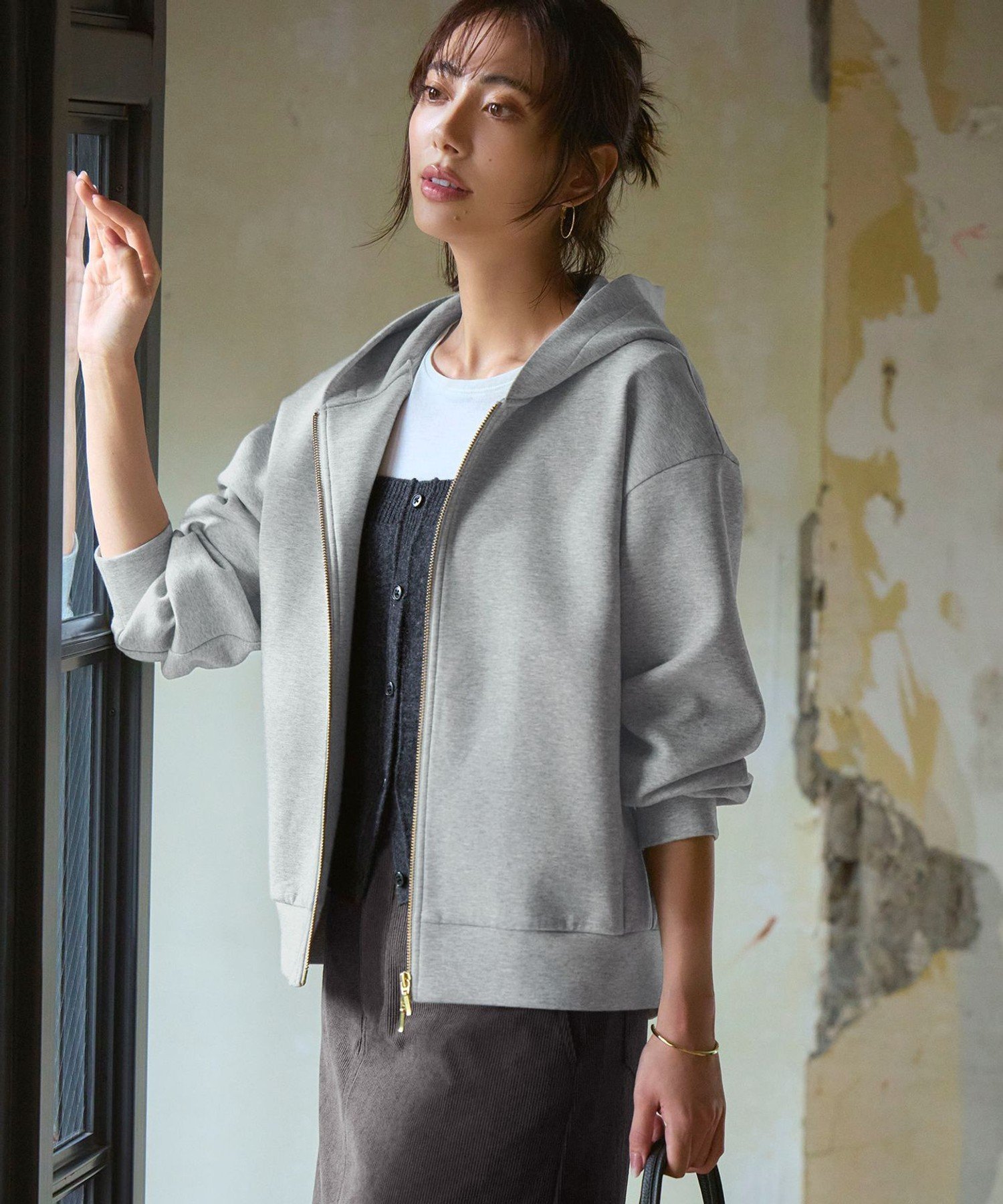 23区｜【洗える】コットンエアーダンボール コクーン フーディー