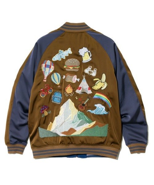 go slow caravan｜エステルサテンリバーシブルスーベニアJKT (MENS