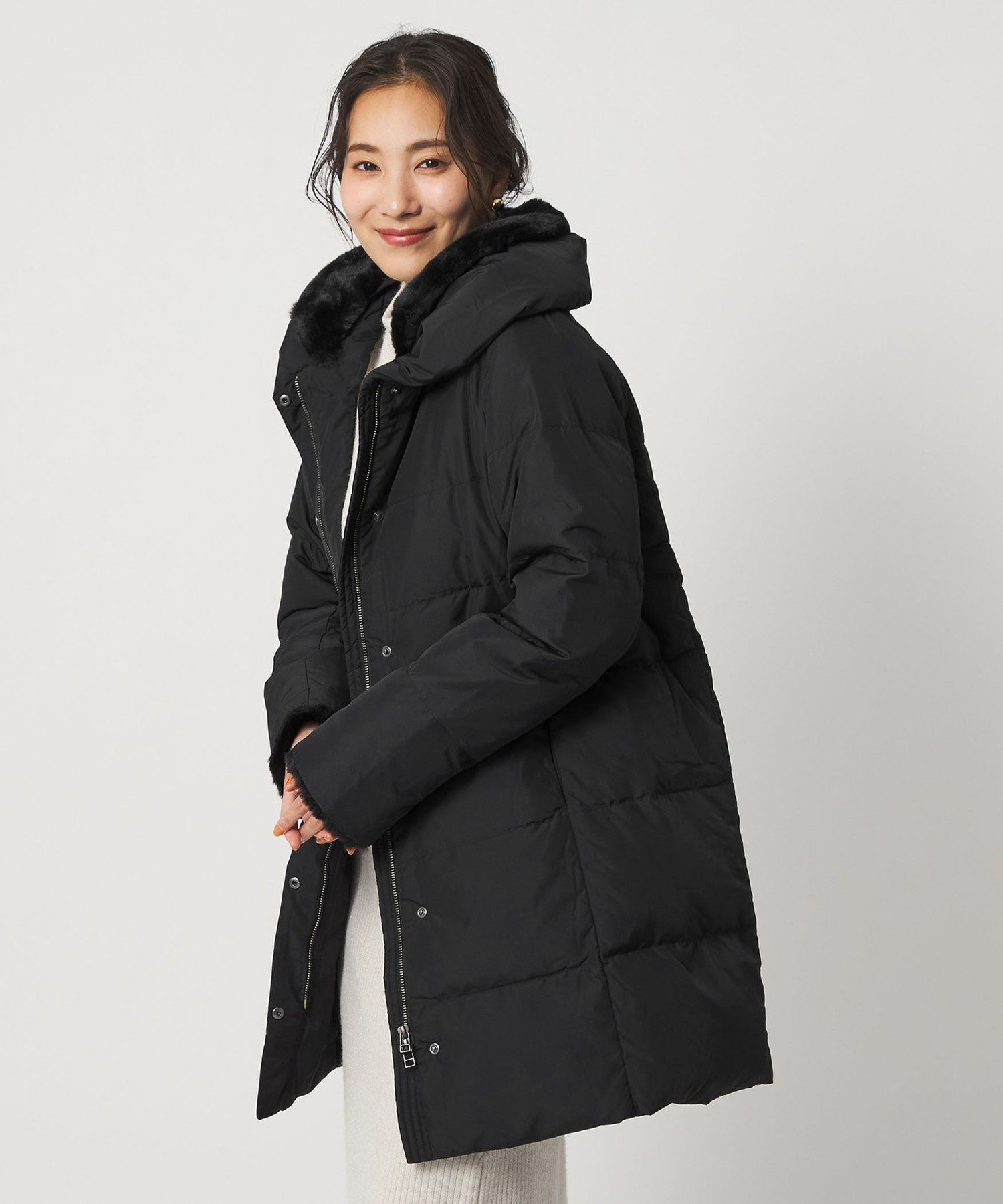 UNITED ARROWS LTD. OUTLET｜フェイクファー ショールカラー ダウン