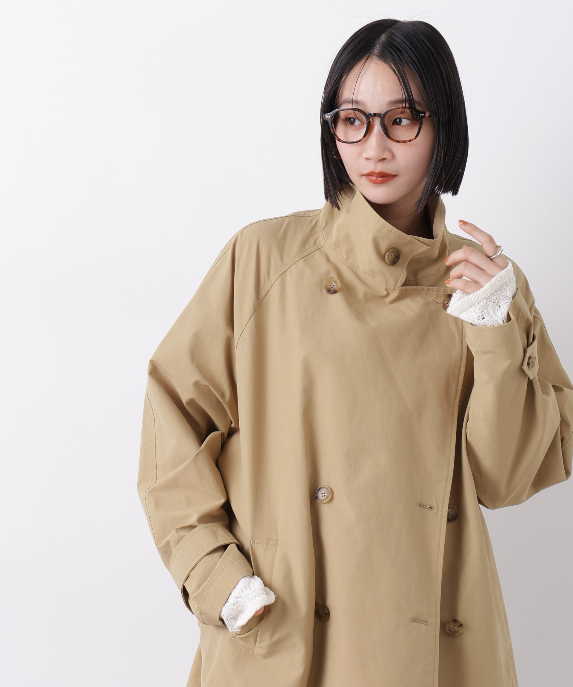 NANO universe｜撥水&花粉ガード ショートトレンチコート | Rakuten