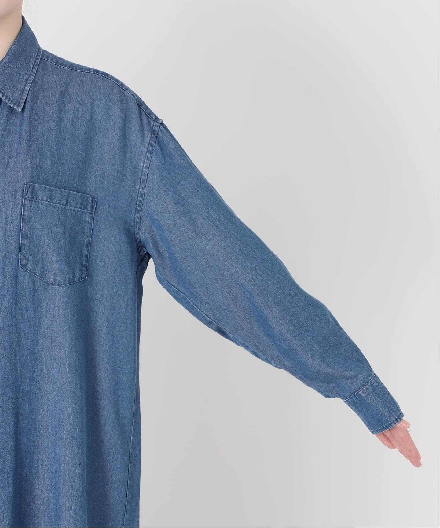 SLOBE IENA｜《WEB限定/追加予約》デニムライクシャツワンピース