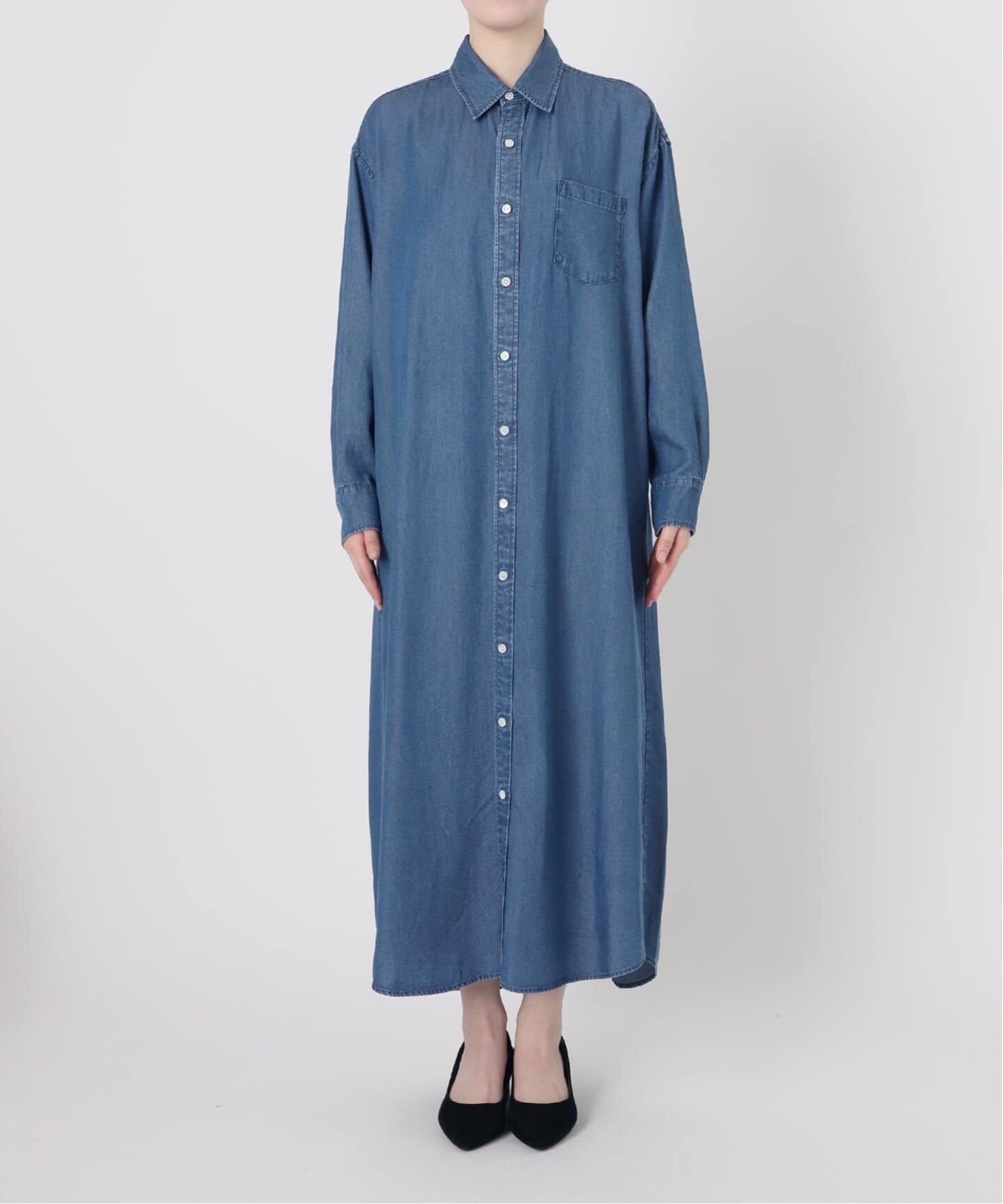 SLOBE IENA｜《WEB限定/追加予約》デニムライクシャツワンピース