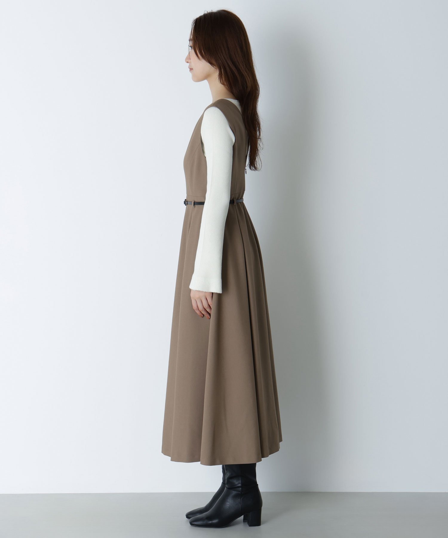 NATURAL BEAUTY BASIC｜ベルテッドタックジャンスカ | Rakuten Fashion