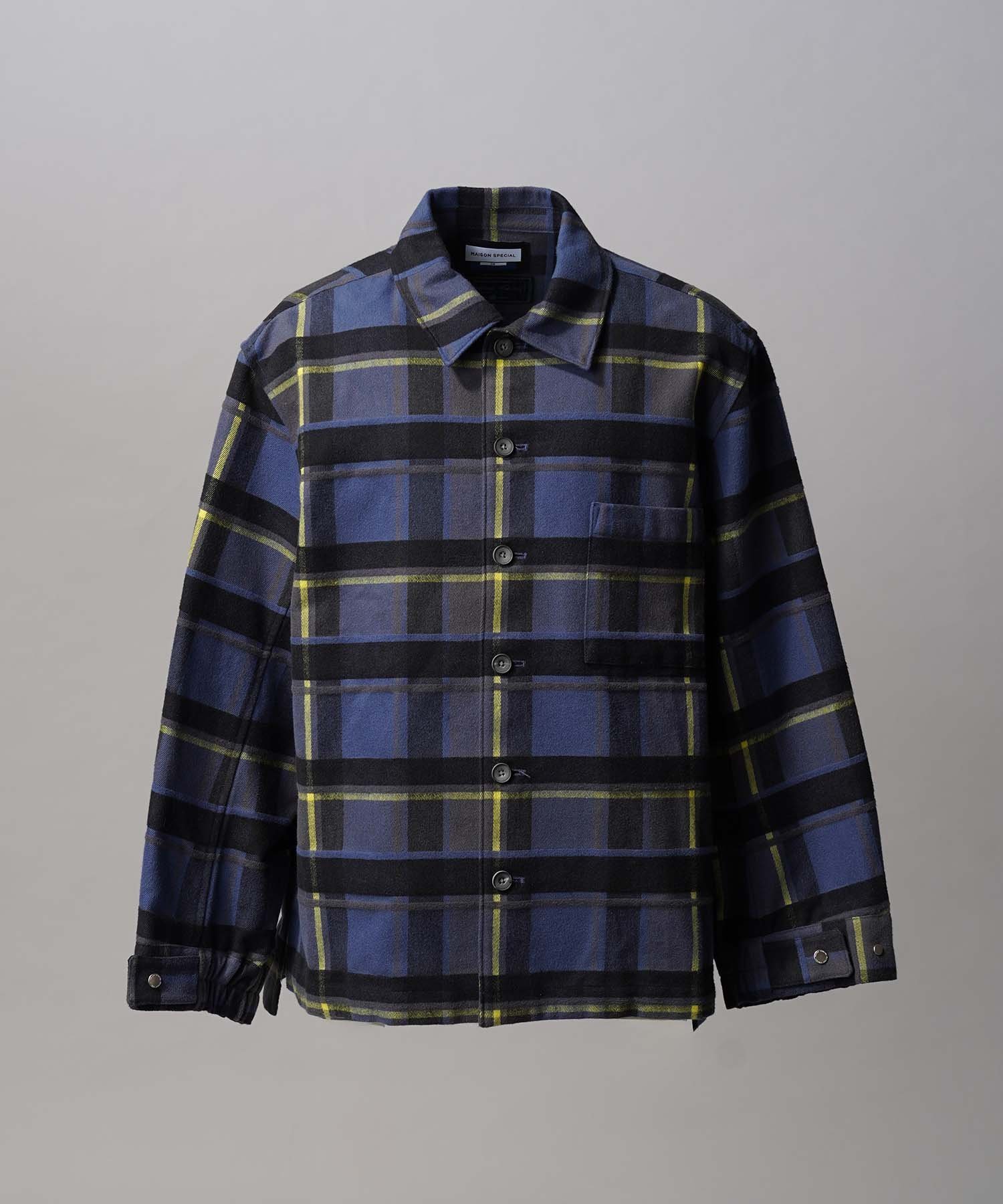 MAISON SPECIAL｜Prime-Over Regular Collar Heavy-Weight Flannel