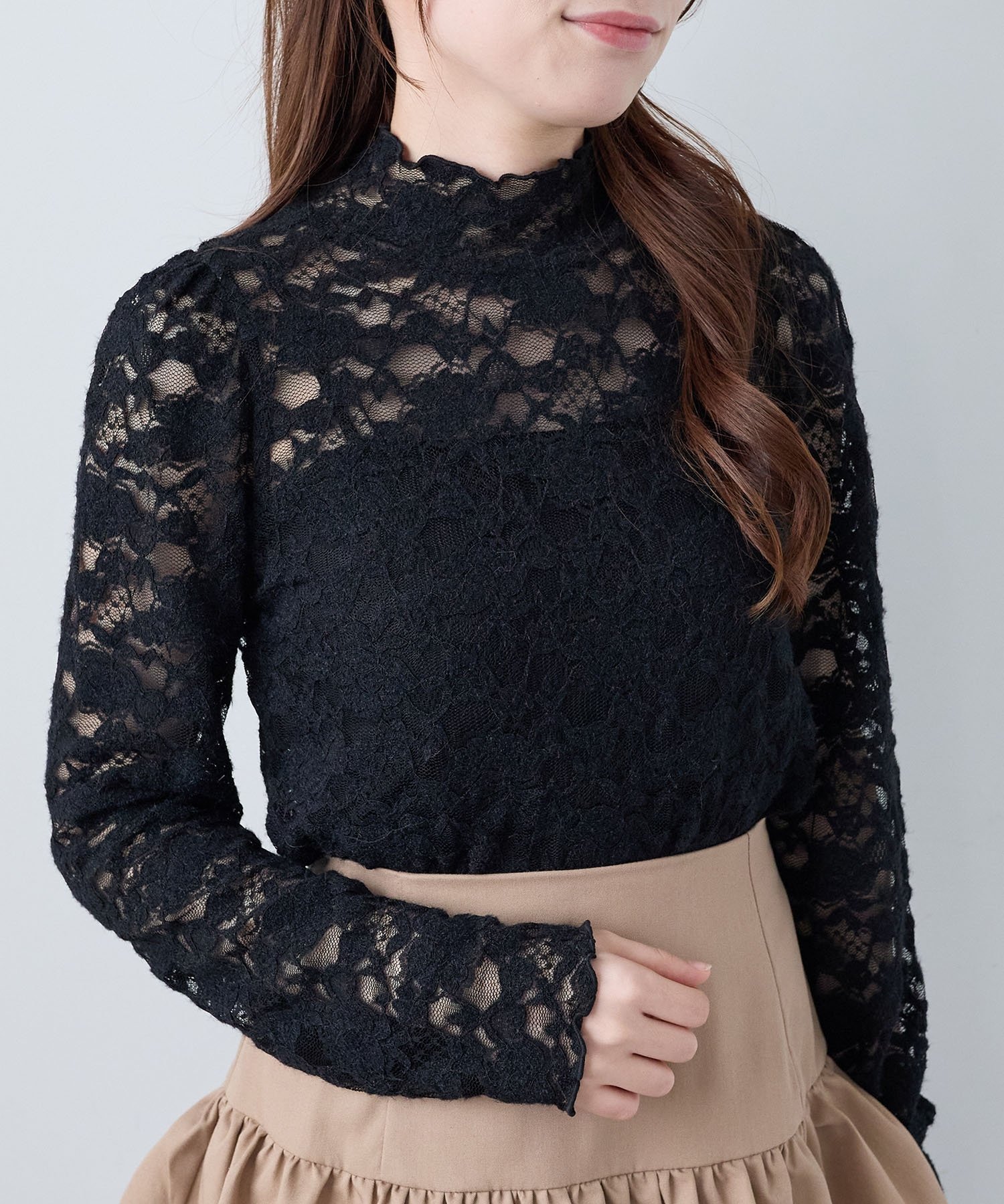 MAJESTIC LEGON｜レースハイネックトップス | Rakuten Fashion(楽天