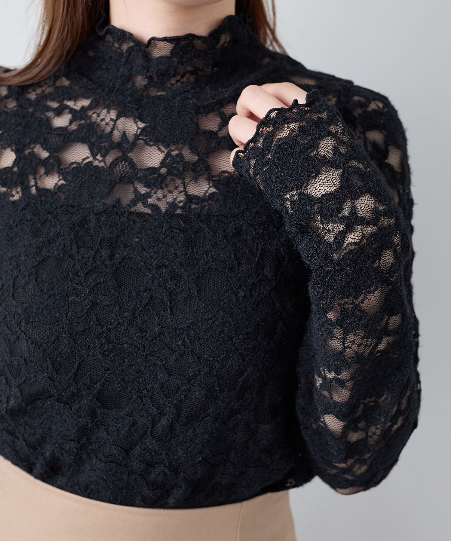 MAJESTIC LEGON｜レースハイネックトップス | Rakuten Fashion(楽天