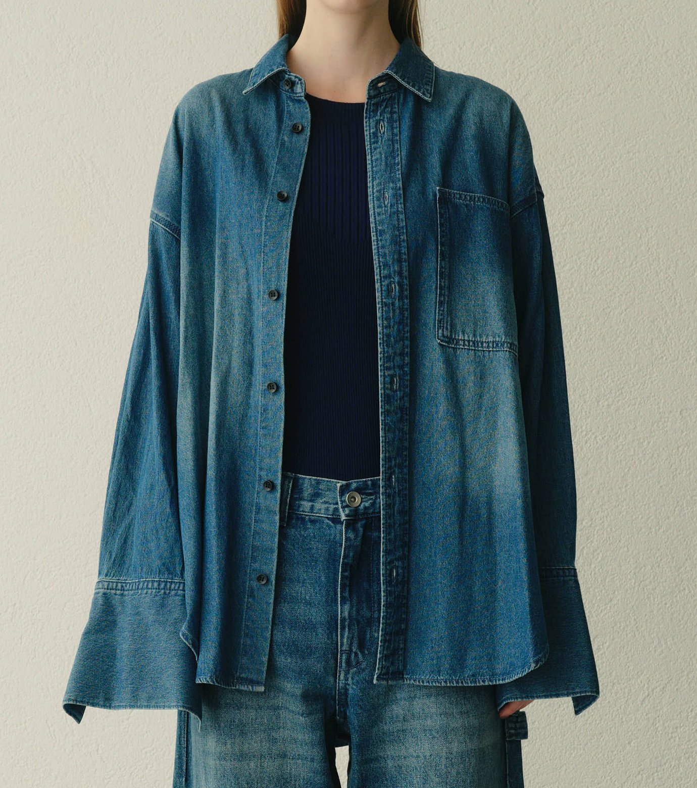 LE CIEL BLEU｜デニムオーバーサイズシャツ / Denim Oversized Shirt