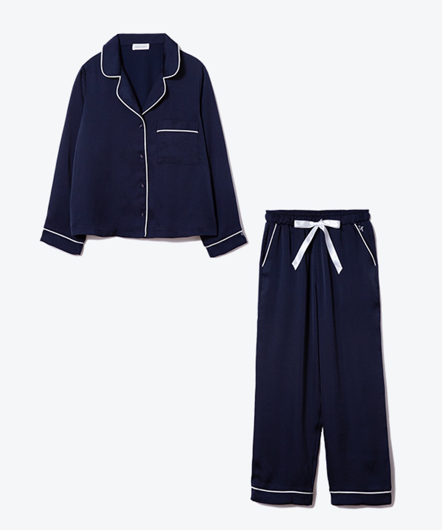 SLEEPY SLEEPY｜(W)ヴィンテージサテンパジャマ長袖&ロングパンツ