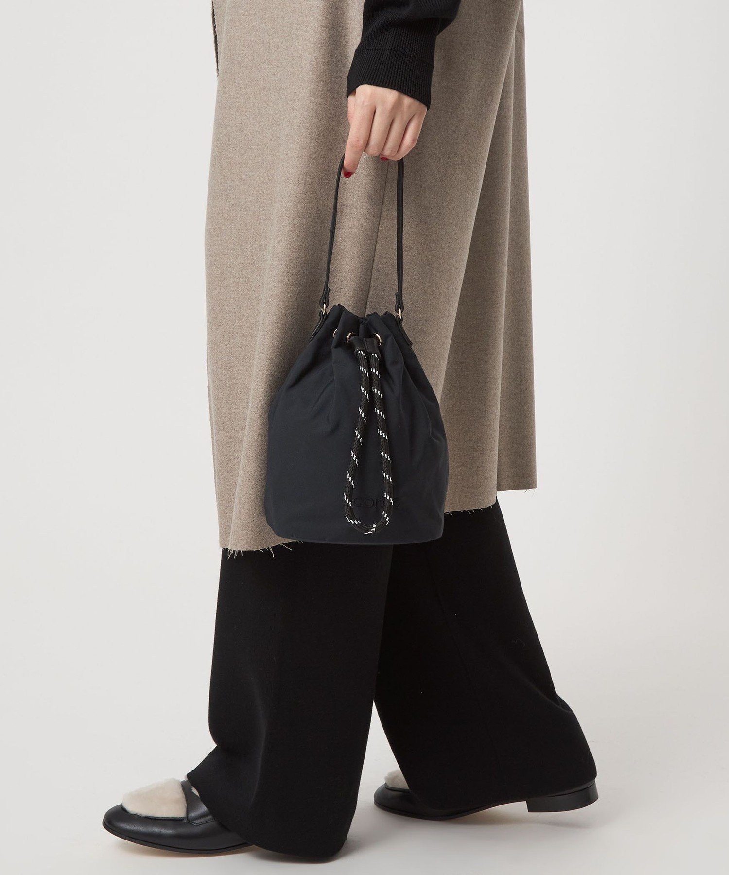 conte ドローストリングバッグ　ブラック conte＞ドローストリング バッグ BLACK