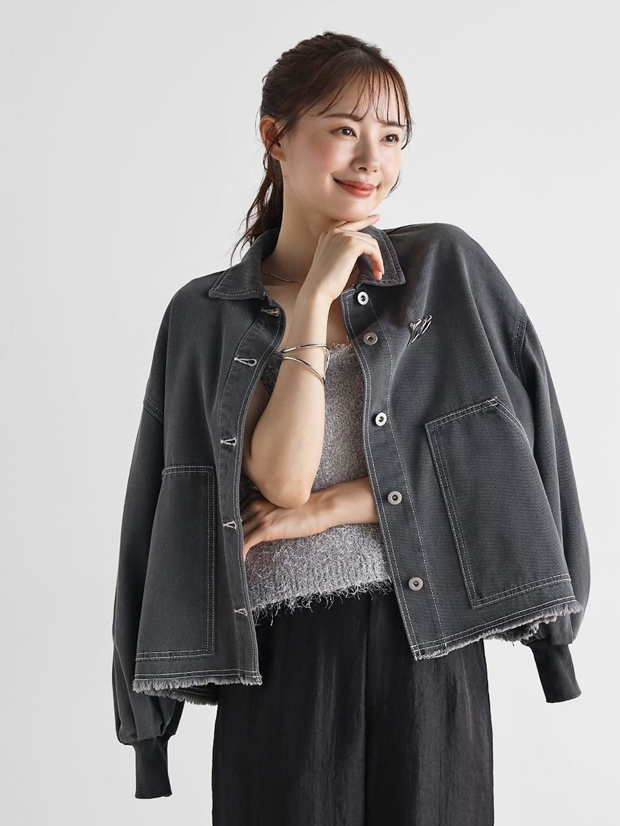 Vin｜ボリュームスリーブデニムジャケット | Rakuten Fashion(楽天