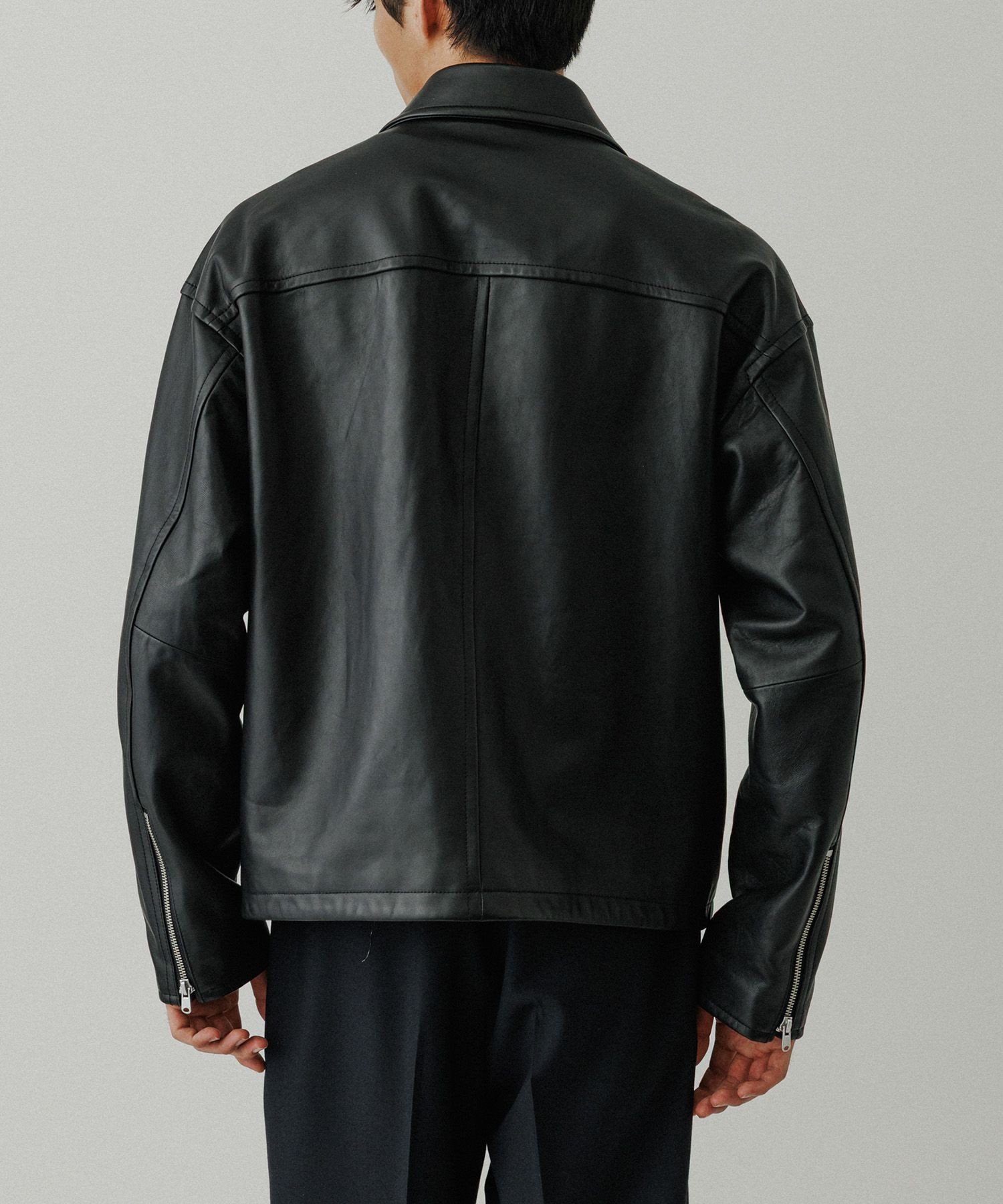 ADAM ET ROPE'｜ラムレザー ジップアップ ブルゾン | Rakuten Fashion