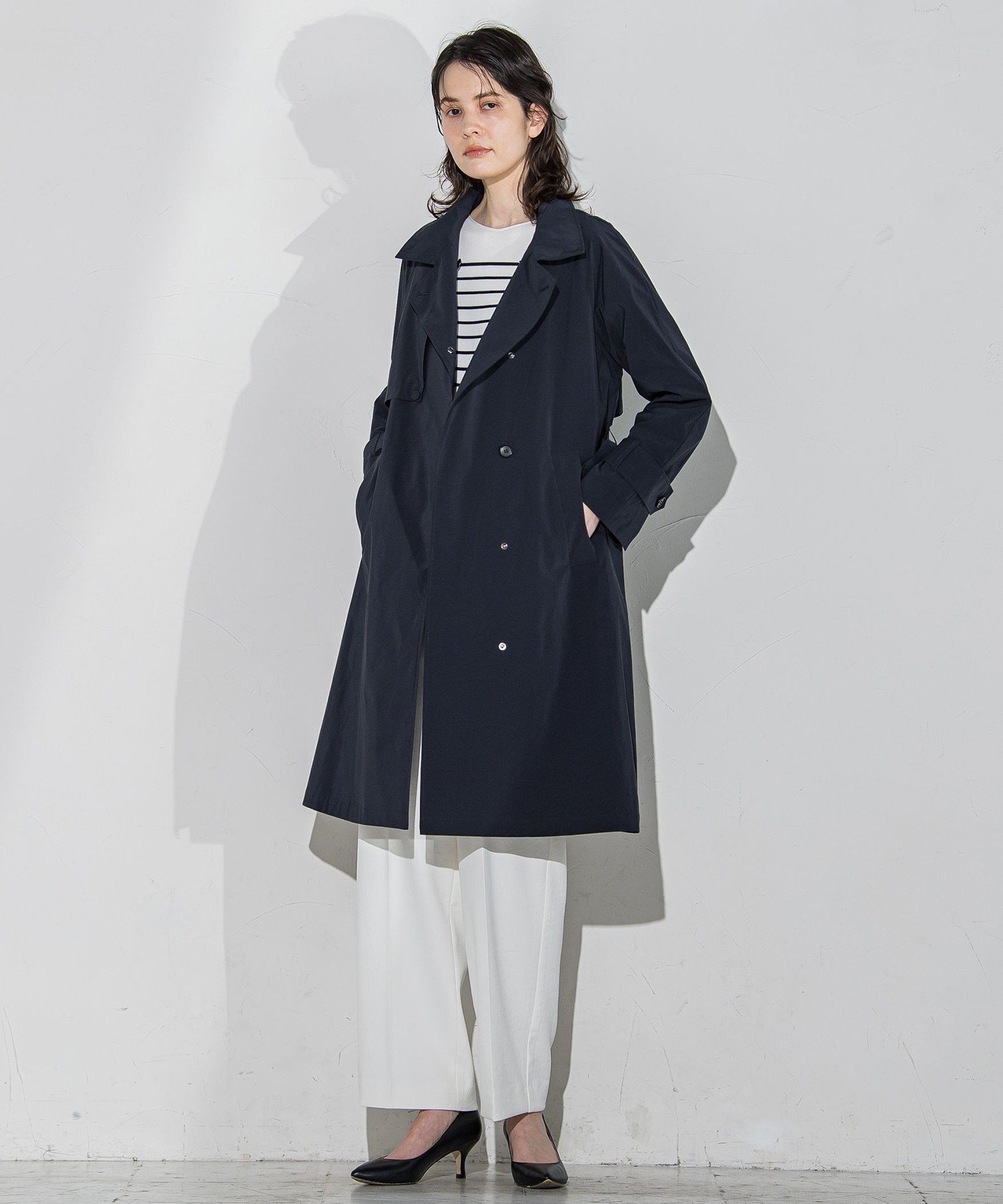 Laf…｜トレンチ風デザインリサイクルアーティローザコート≪洗濯機で