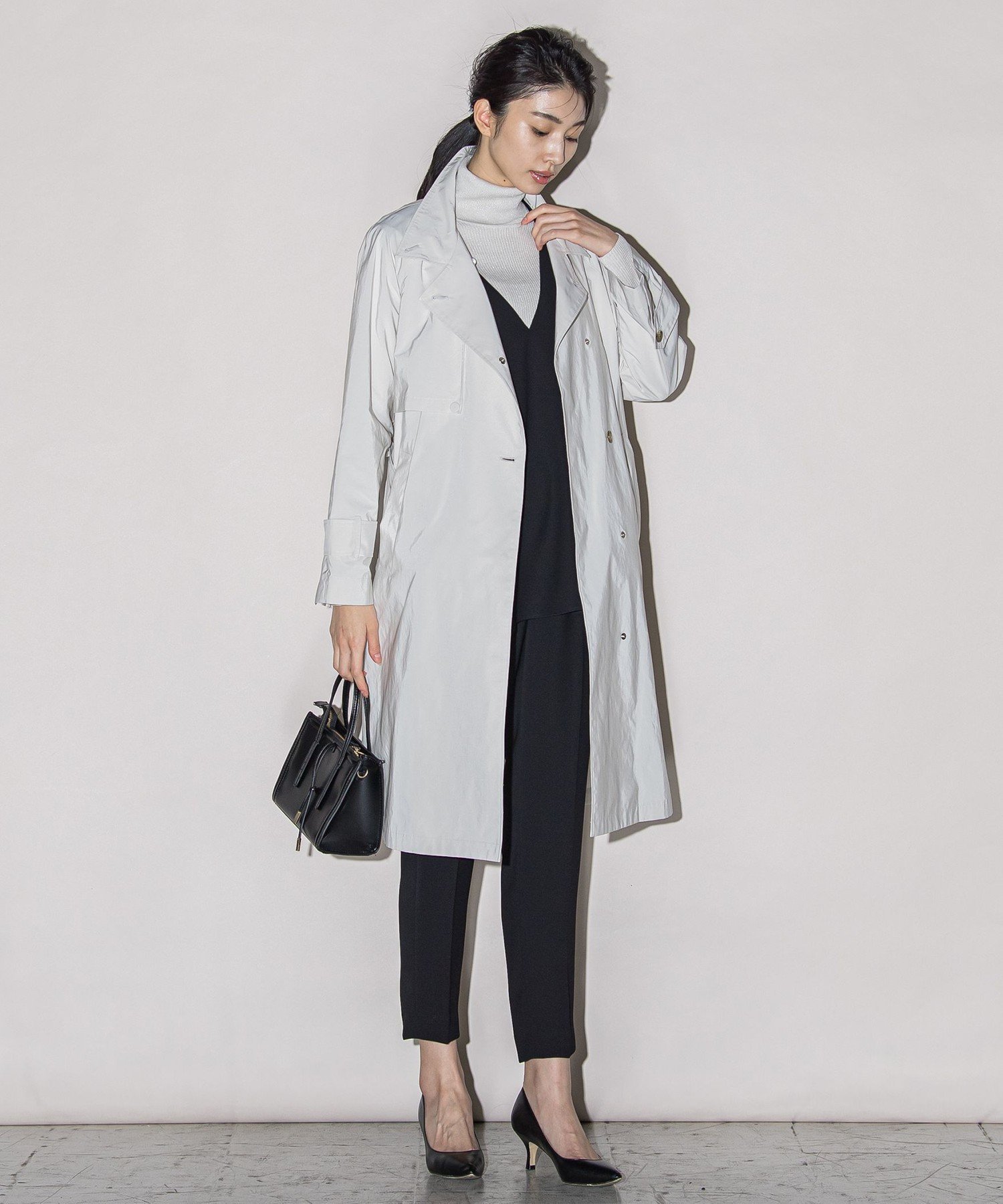 Laf…｜トレンチ風デザインリサイクルアーティローザコート≪洗濯機で