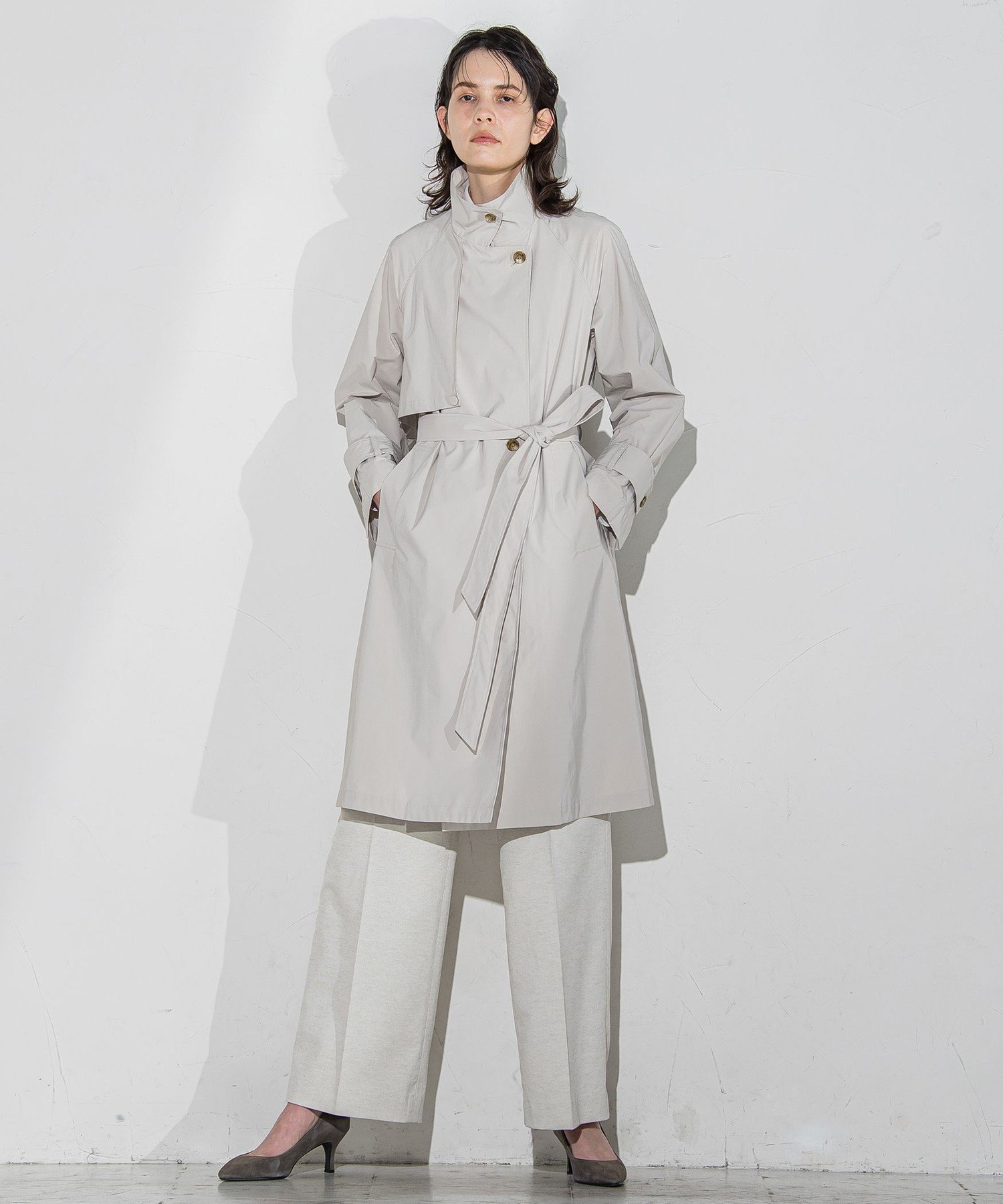 Laf…｜トレンチ風デザインリサイクルアーティローザコート≪洗濯機で