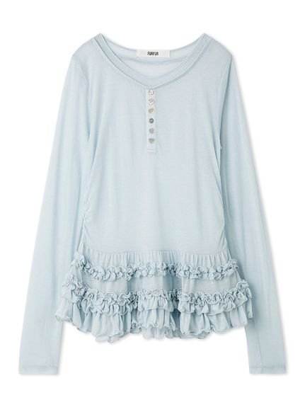 FURFUR｜裾フリルジャージートップス | Rakuten Fashion(楽天