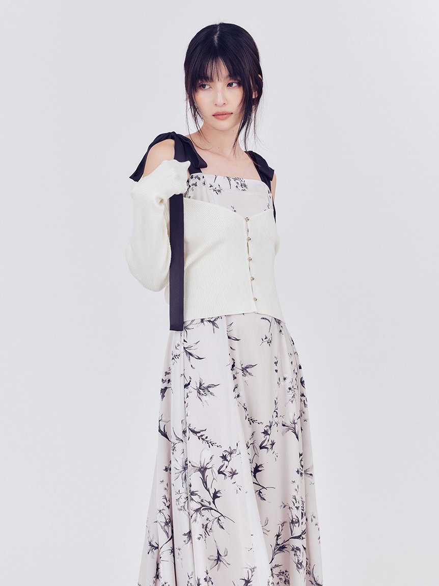 FRAY I.D｜【限定カラー・00サイズ】リボンディテールフローラル