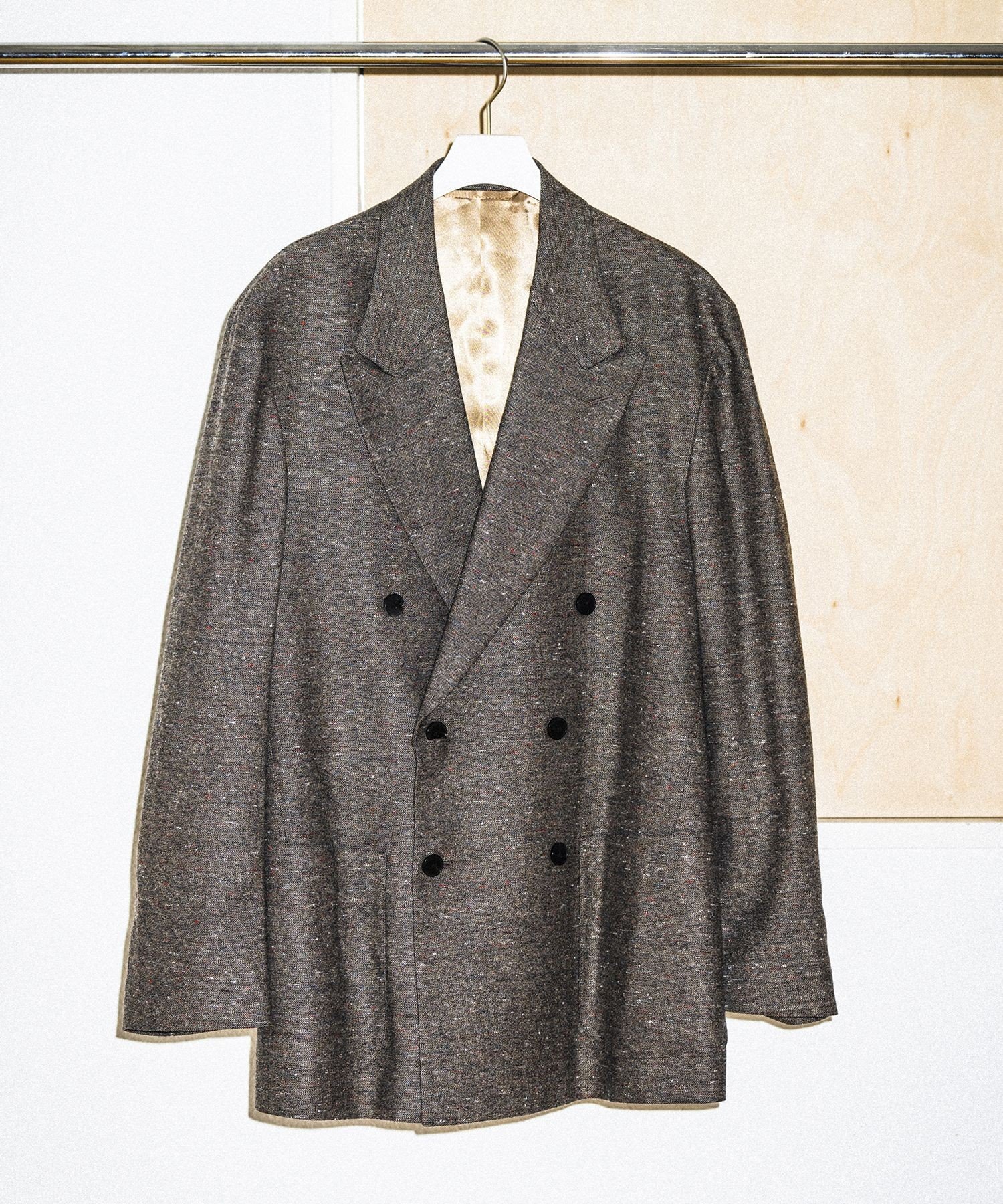 ADAM ET ROPE'｜ハードクロス ダブルブレストジャケット