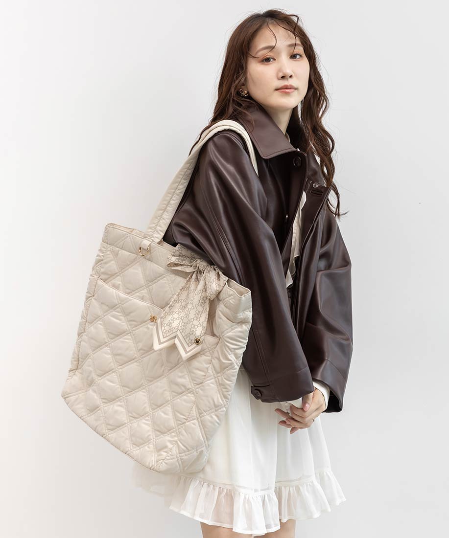 RANDA｜【A4対応】2WAY リボンキルティングトートバッグ | Rakuten