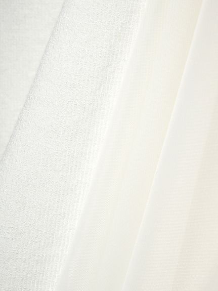 CELFORD｜【ウォッシャブル】ニットコンビレイヤードフレアブラウス