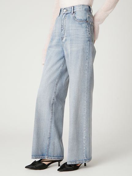 FRAY I.D｜ハイウエストセンタープレスワイドデニム | Rakuten Fashion