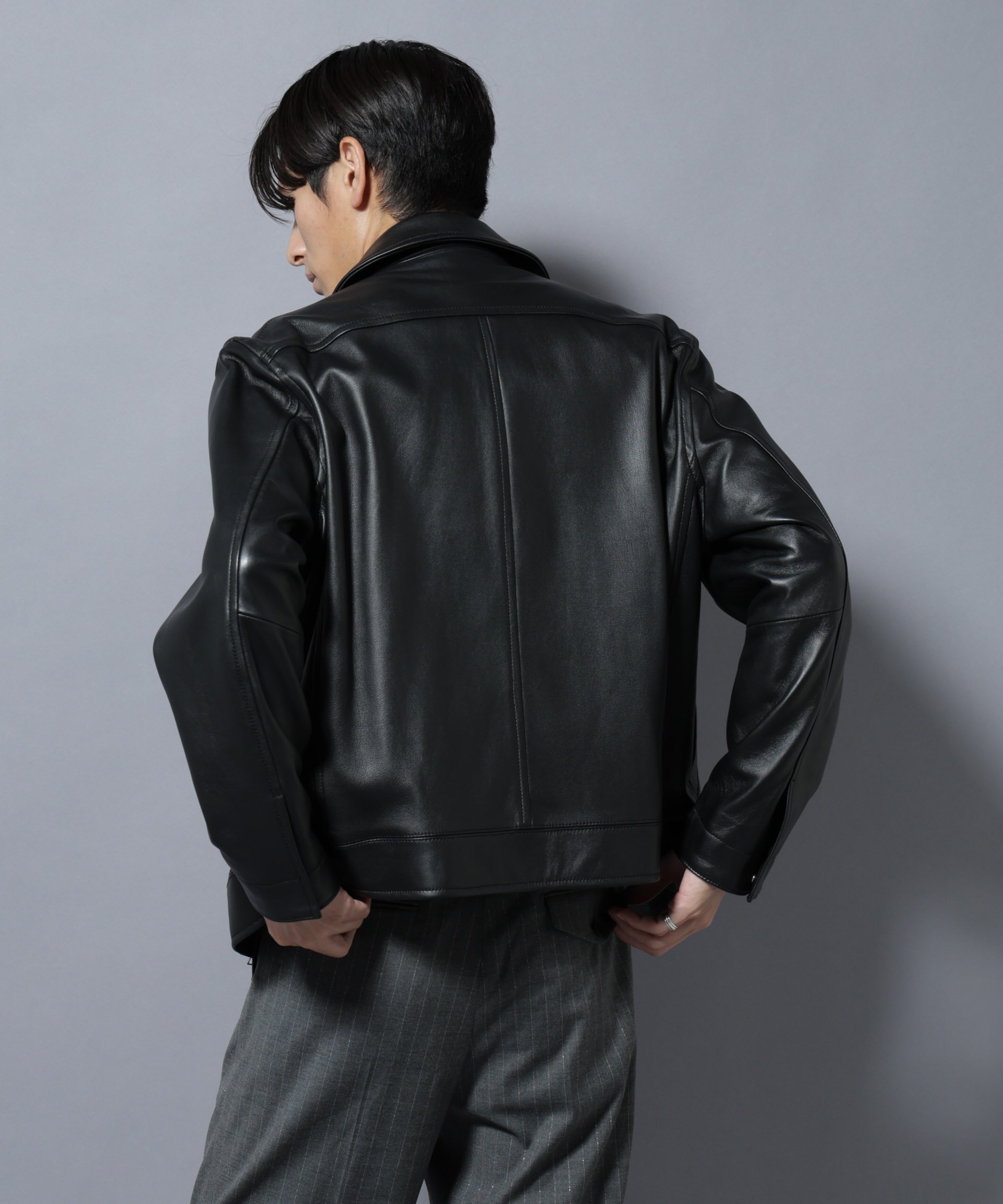NANO universe｜ラムナッパレザーライダースジャケット | Rakuten