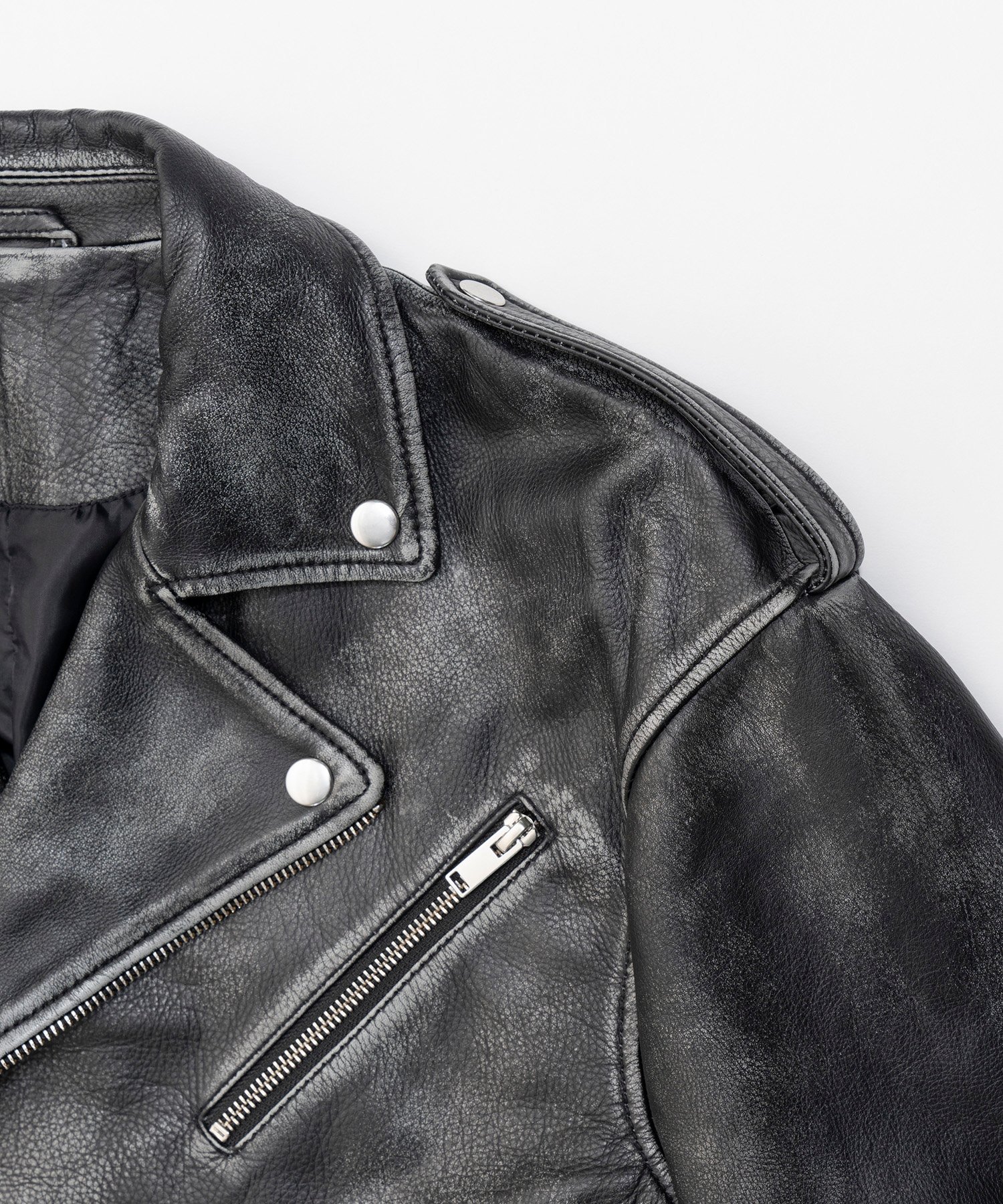 PRANK PROJECT｜ラブオフCOWクラッシュレザーライダースジャケット