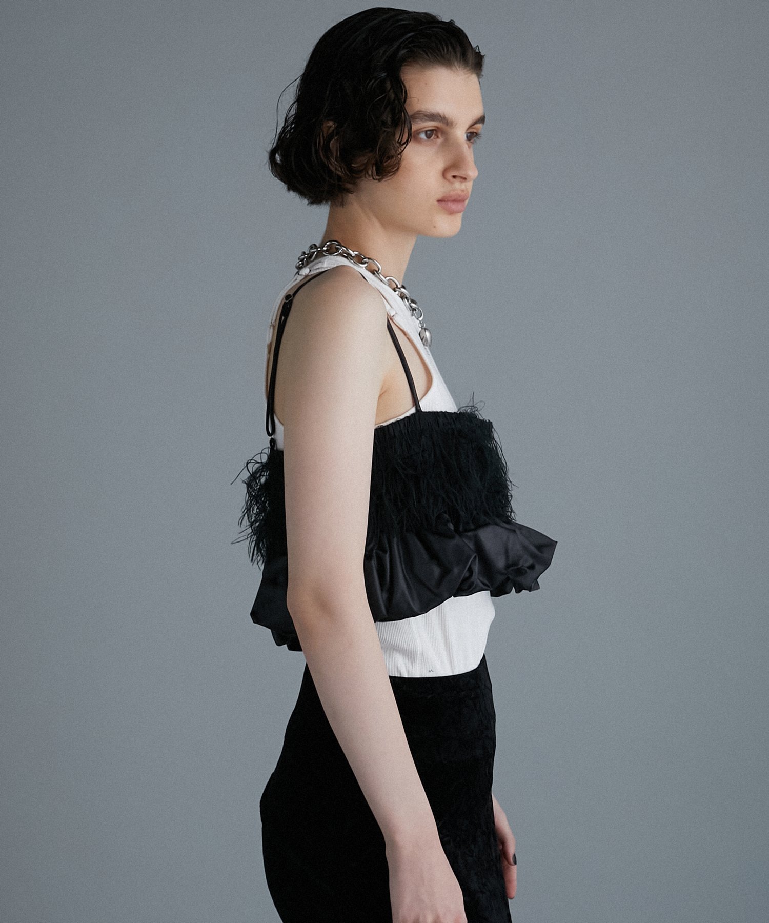 PRANK PROJECT｜フェザーペプラムビスチェ / Feather Peplum Bustier