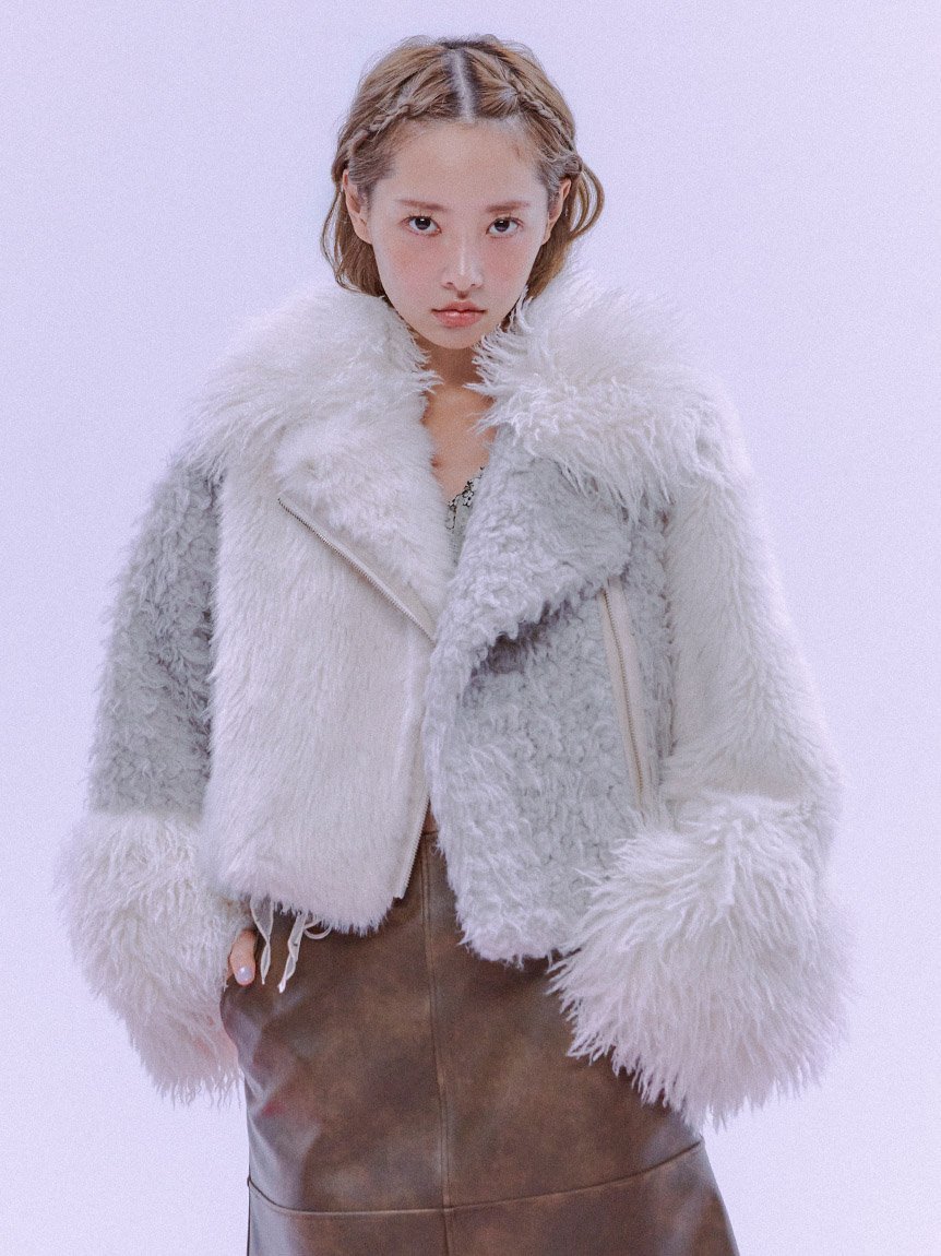FURFUR｜エコファーライダースジャケット | Rakuten Fashion(楽天