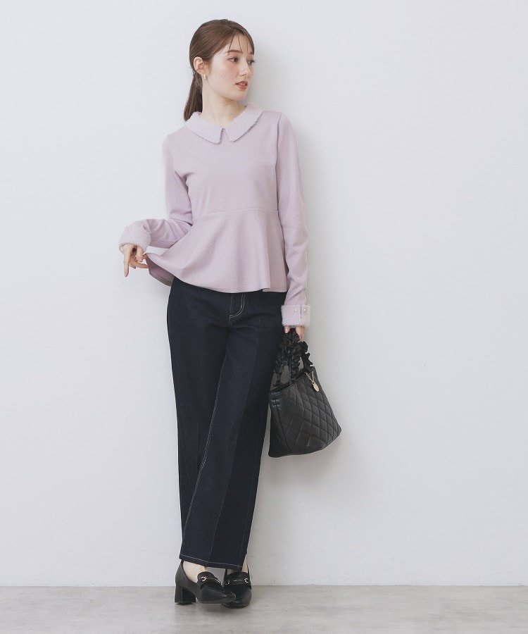 index｜フェザードッキングペプラムニット【洗濯機OK】 | Rakuten