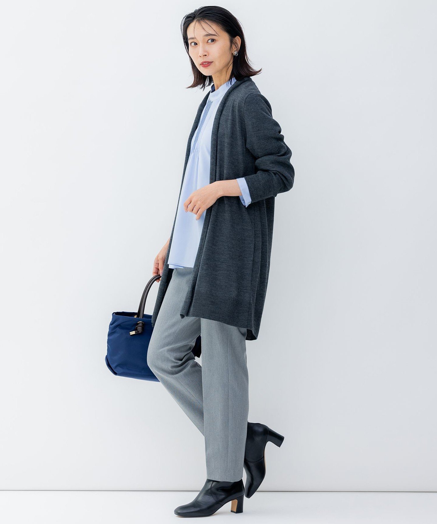 23区｜【洗える】サステナブルウール ショールカラー カーディガン