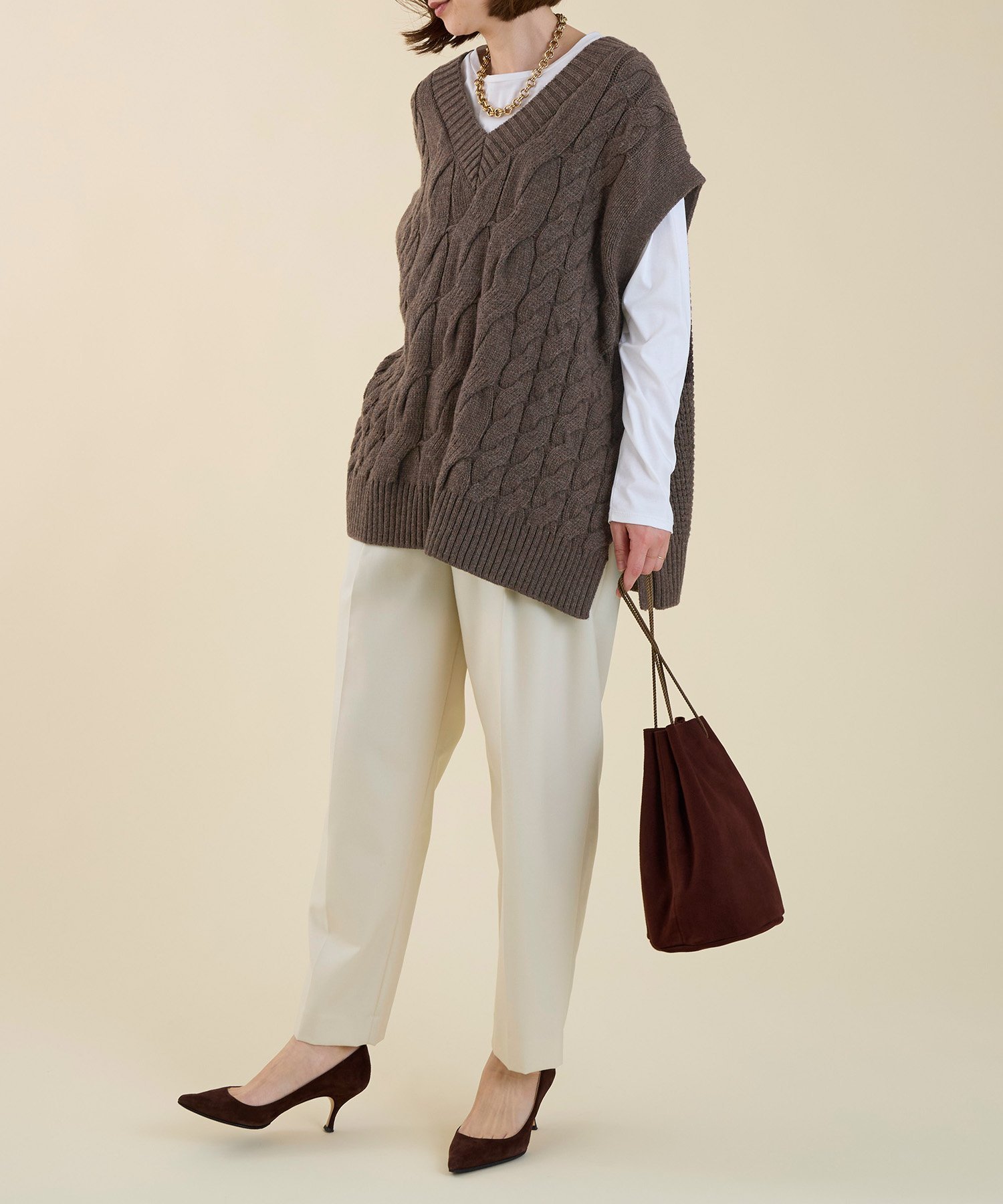 MICA＆DEAL｜【marmors】cable knit vest | Rakuten Fashion(楽天