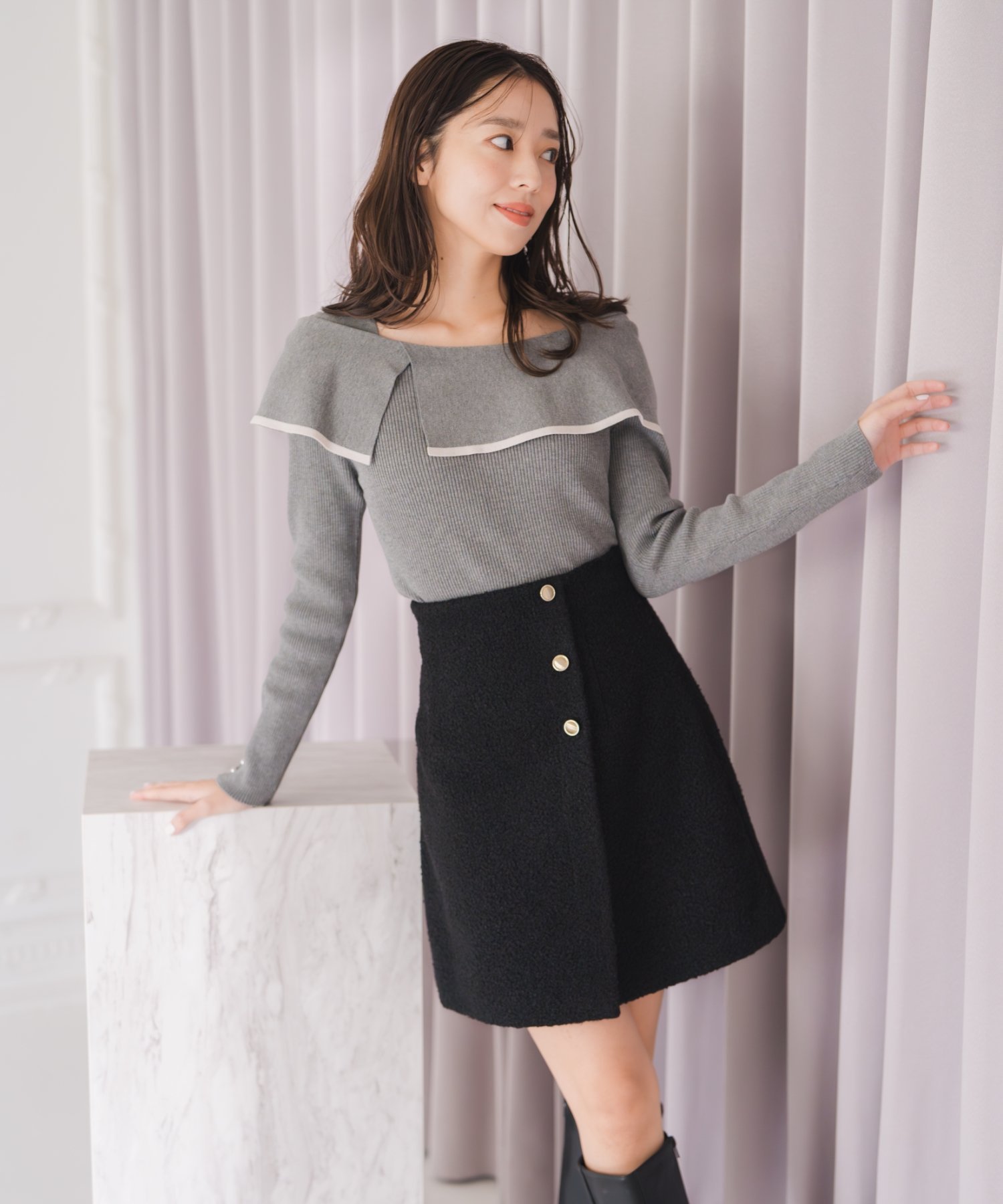 MISCH MASCH｜MM547222 ブークレーミニスカート | Rakuten Fashion