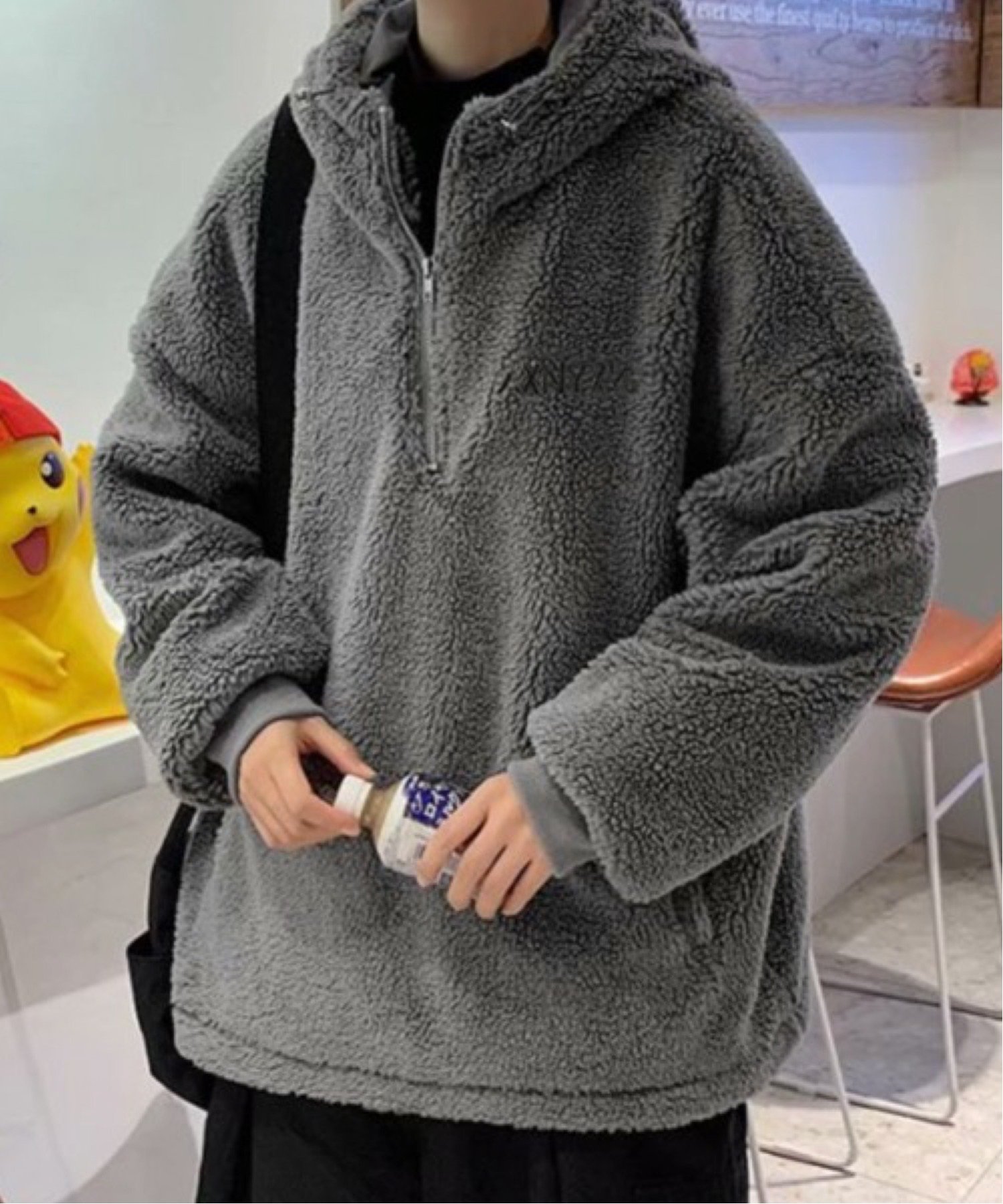 CERCA｜NOWLE/(M)【NOWLE】ハーフジップ フーディー ボア ブルゾン